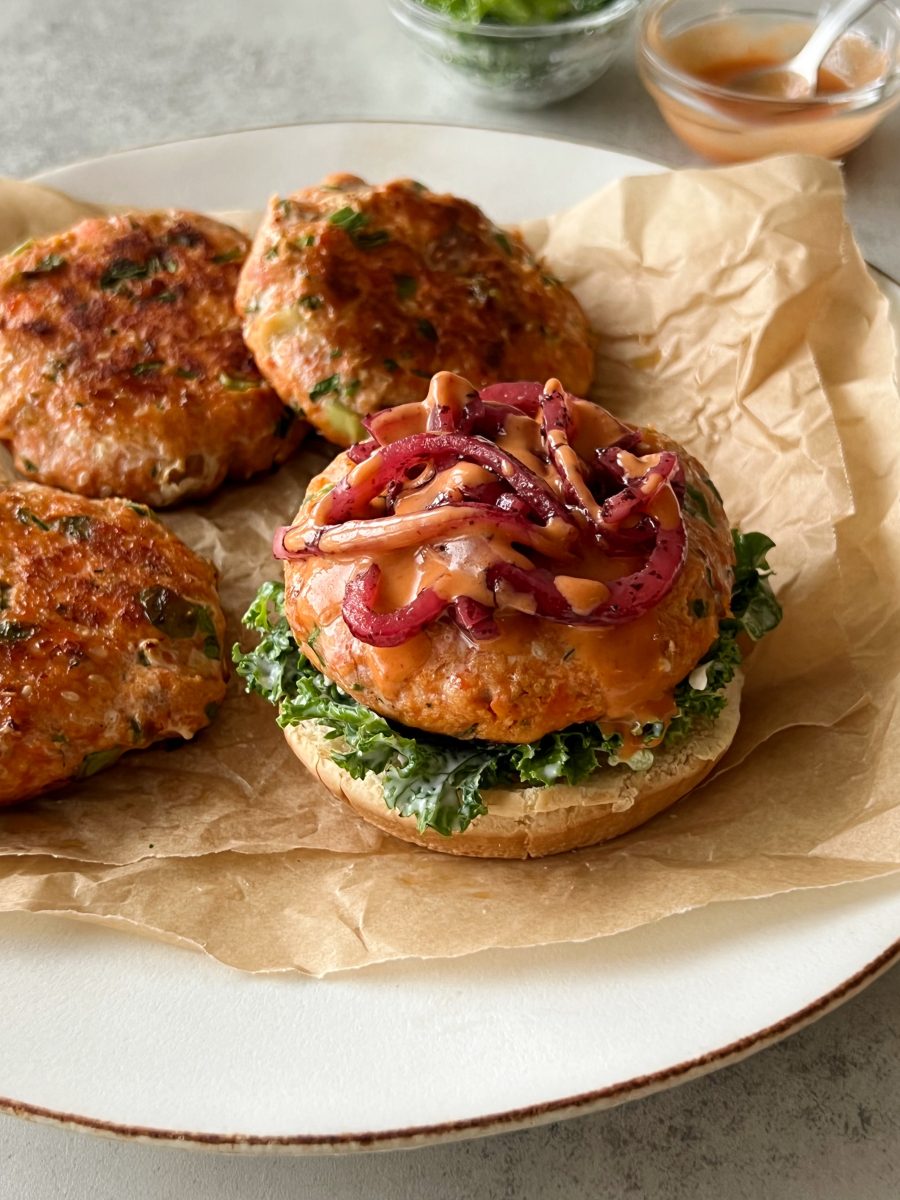 salmon burger