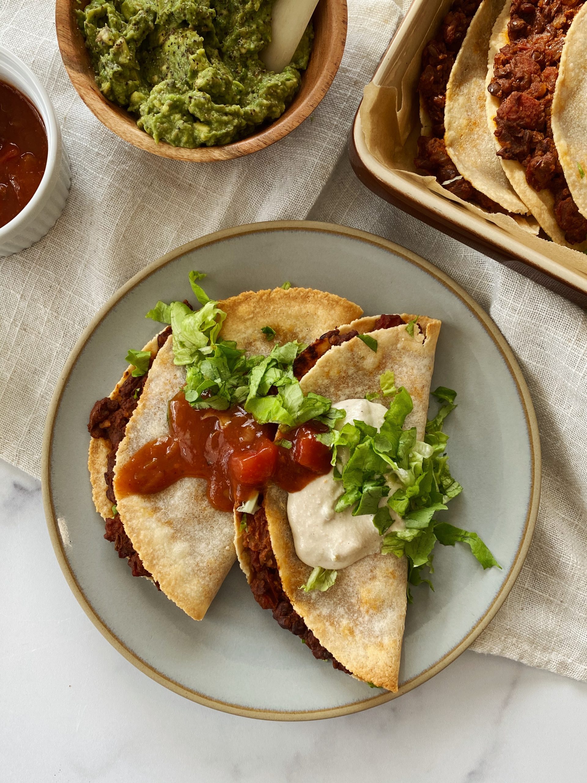 vegan lentil tacos