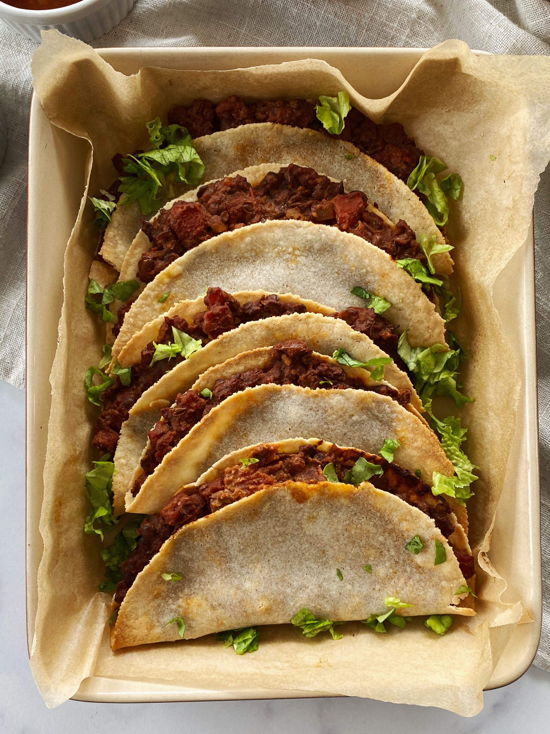 Crispy Walnut Lentil Tacos - Something Nutritious