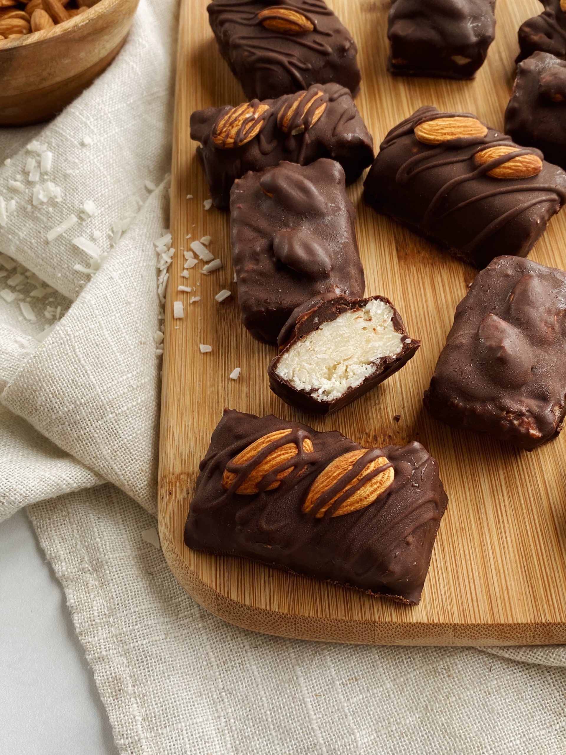 Dark Chocolate Coconut Almond Joy Bites