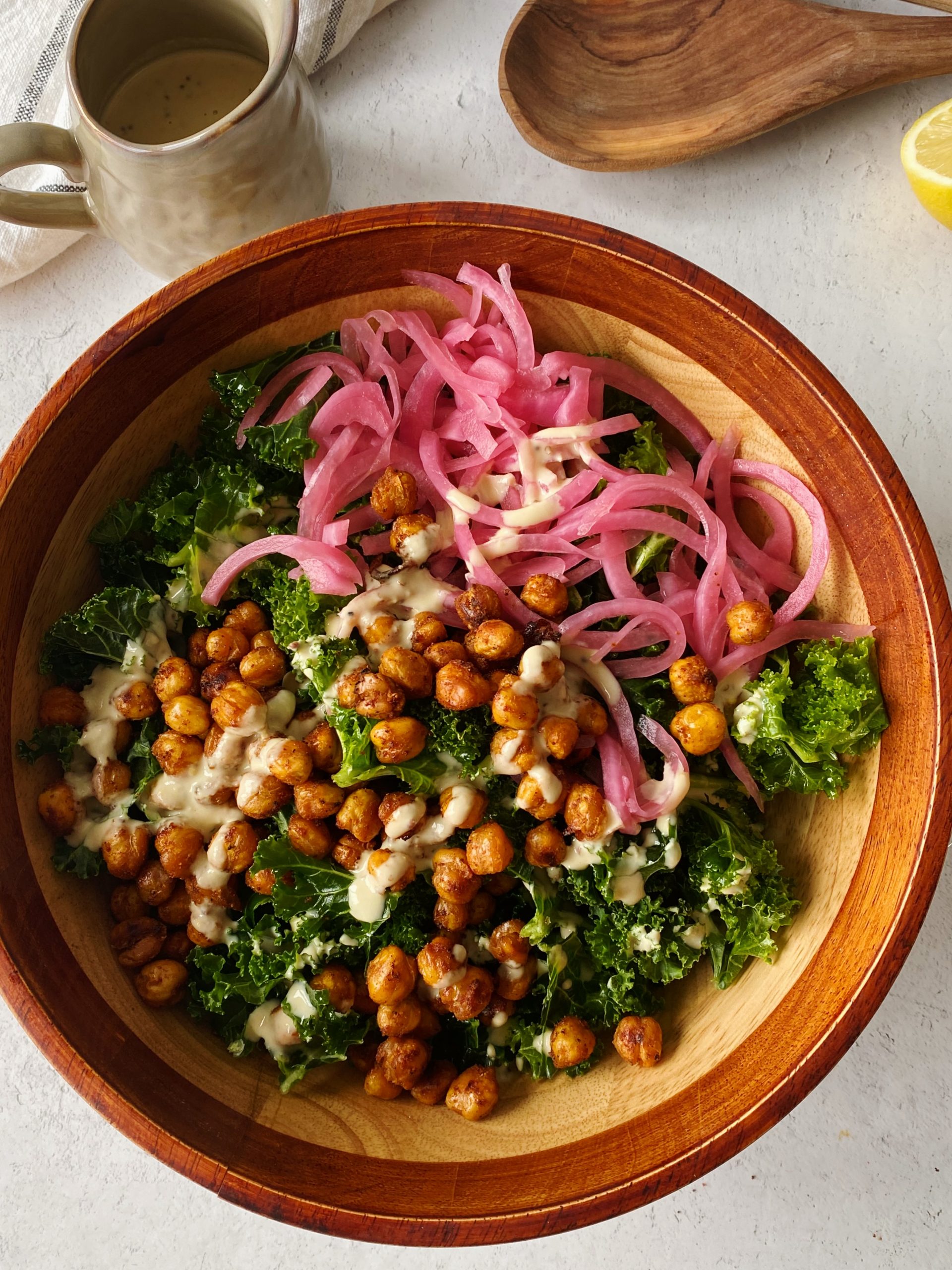 Chickpea Salad Bowl with Dilly Croutons