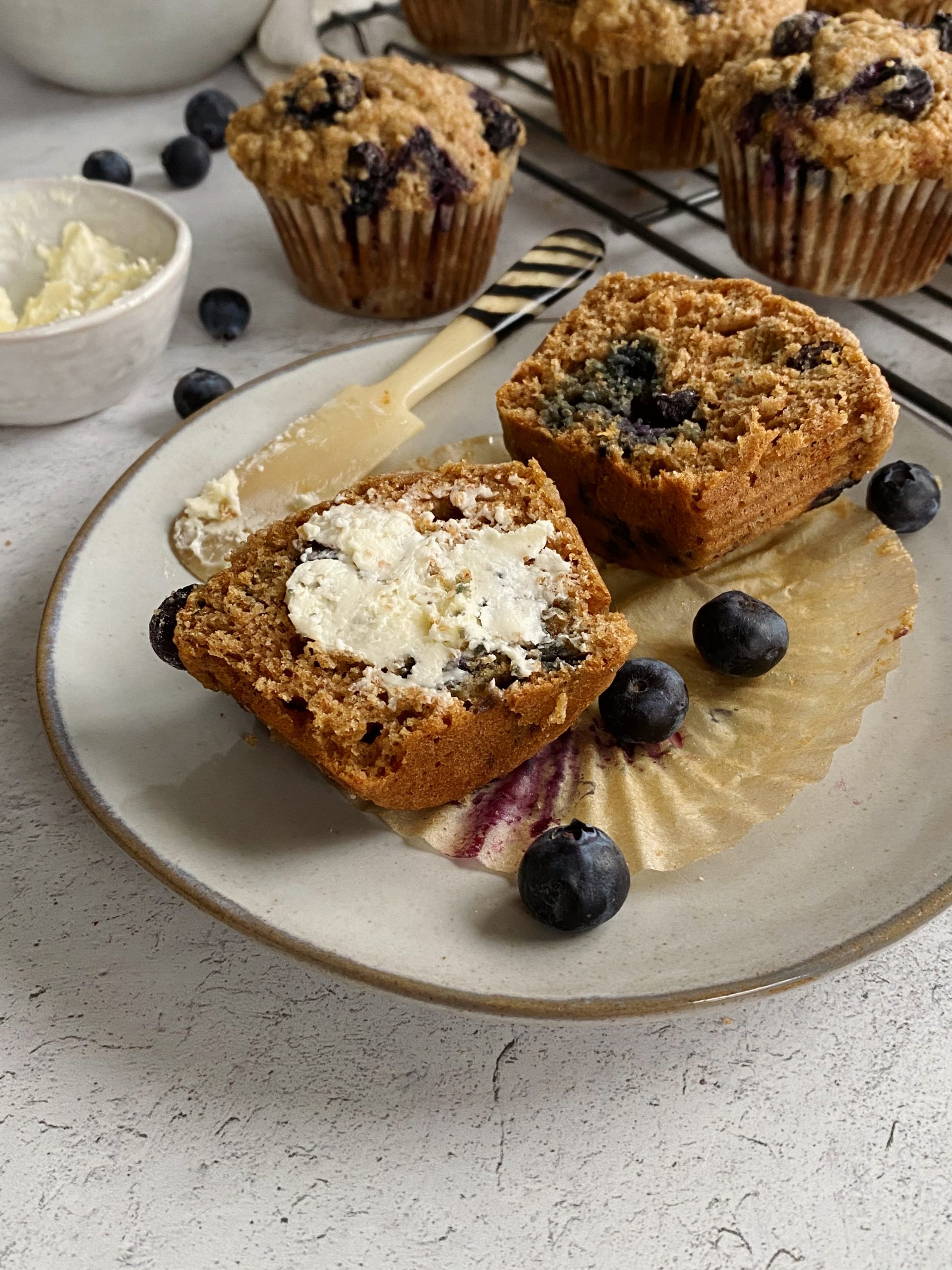 healthy blueberry muffins