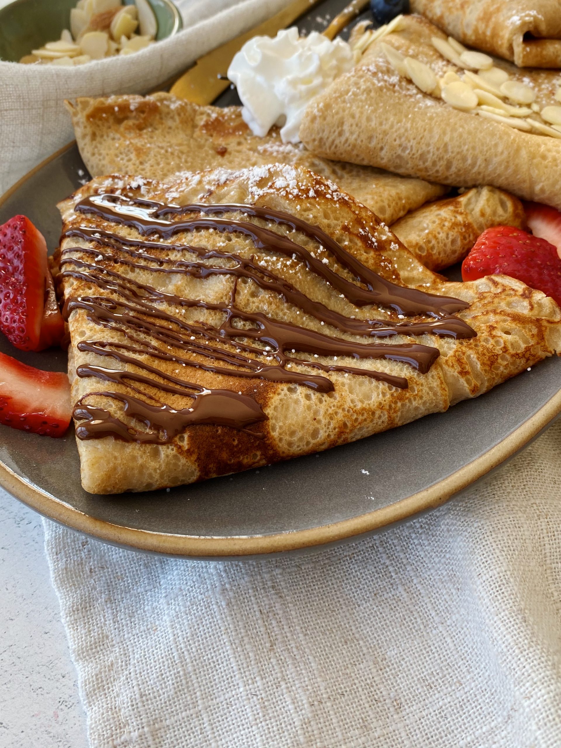 Vegan Oat Flour Crepes Something