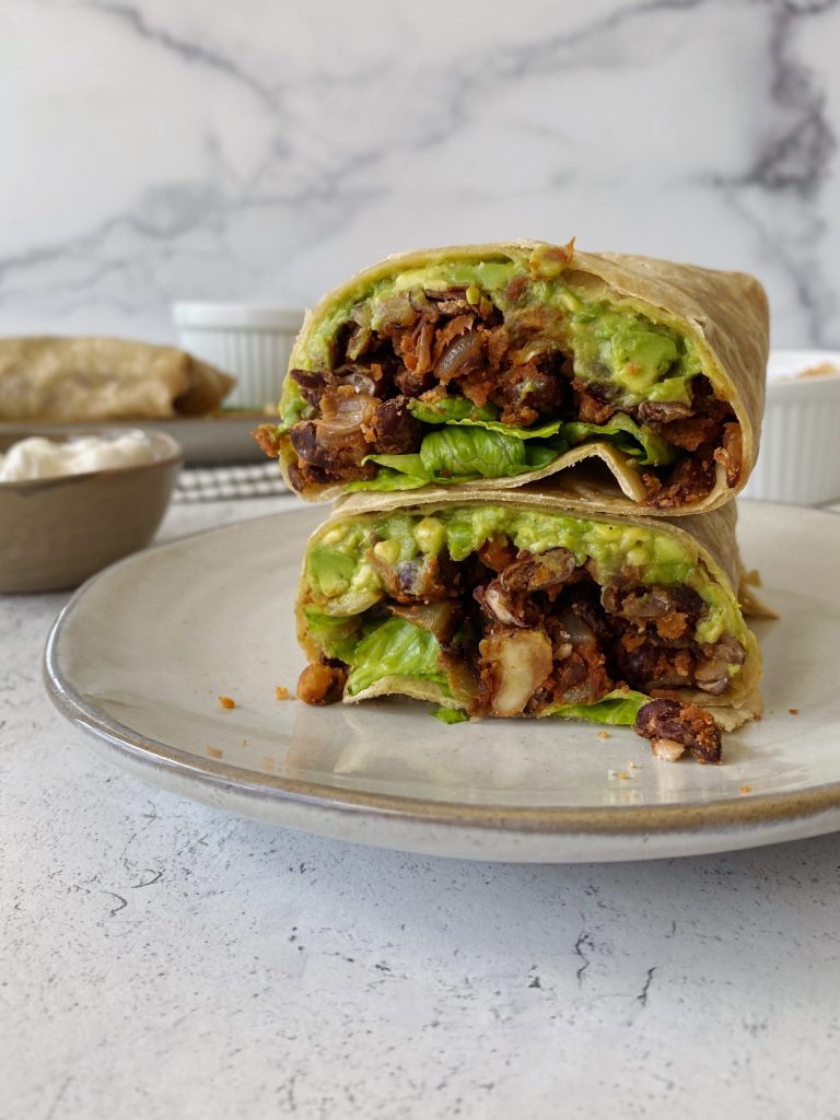 black bean burritos