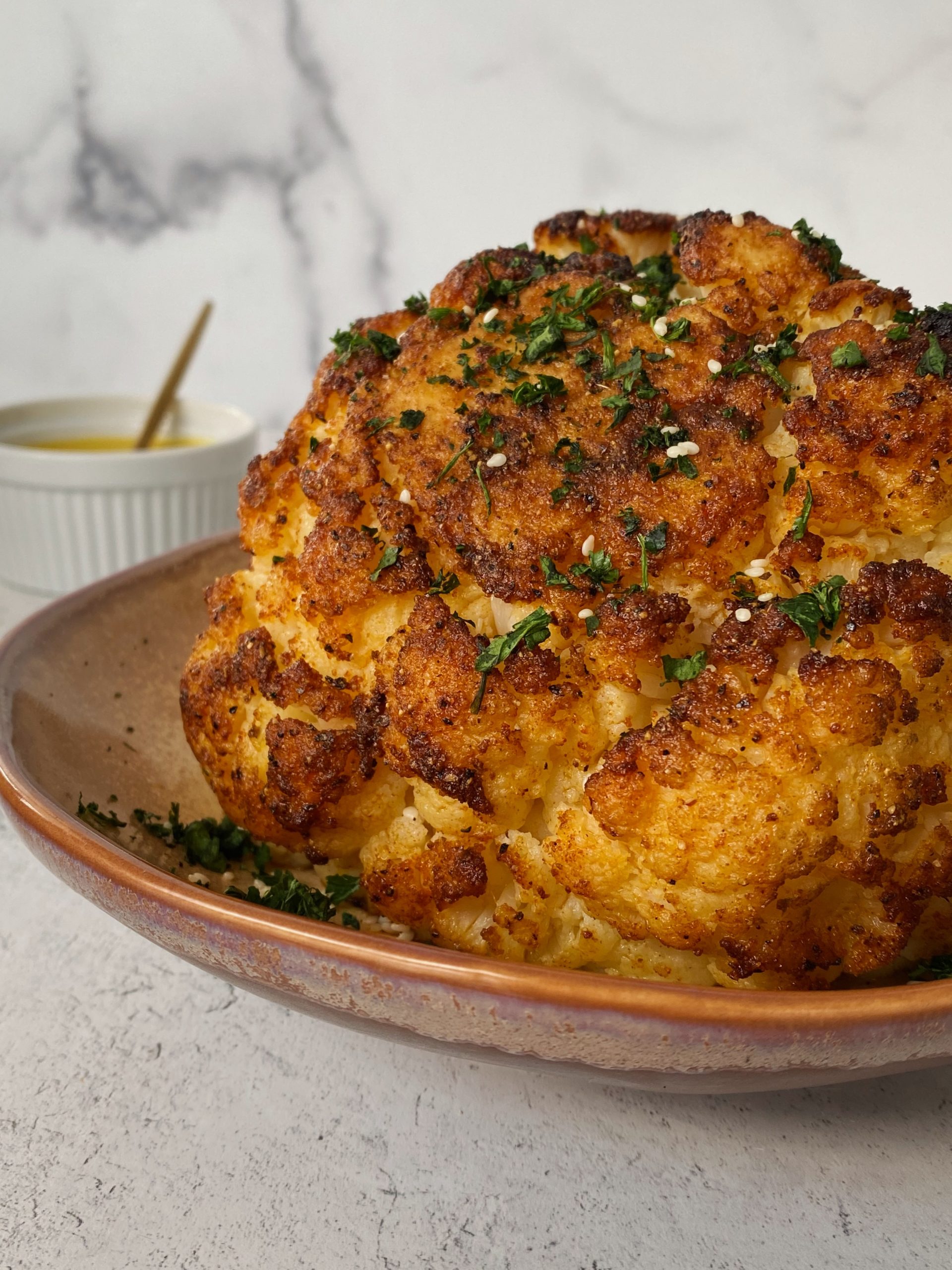 whole roasted cauliflower