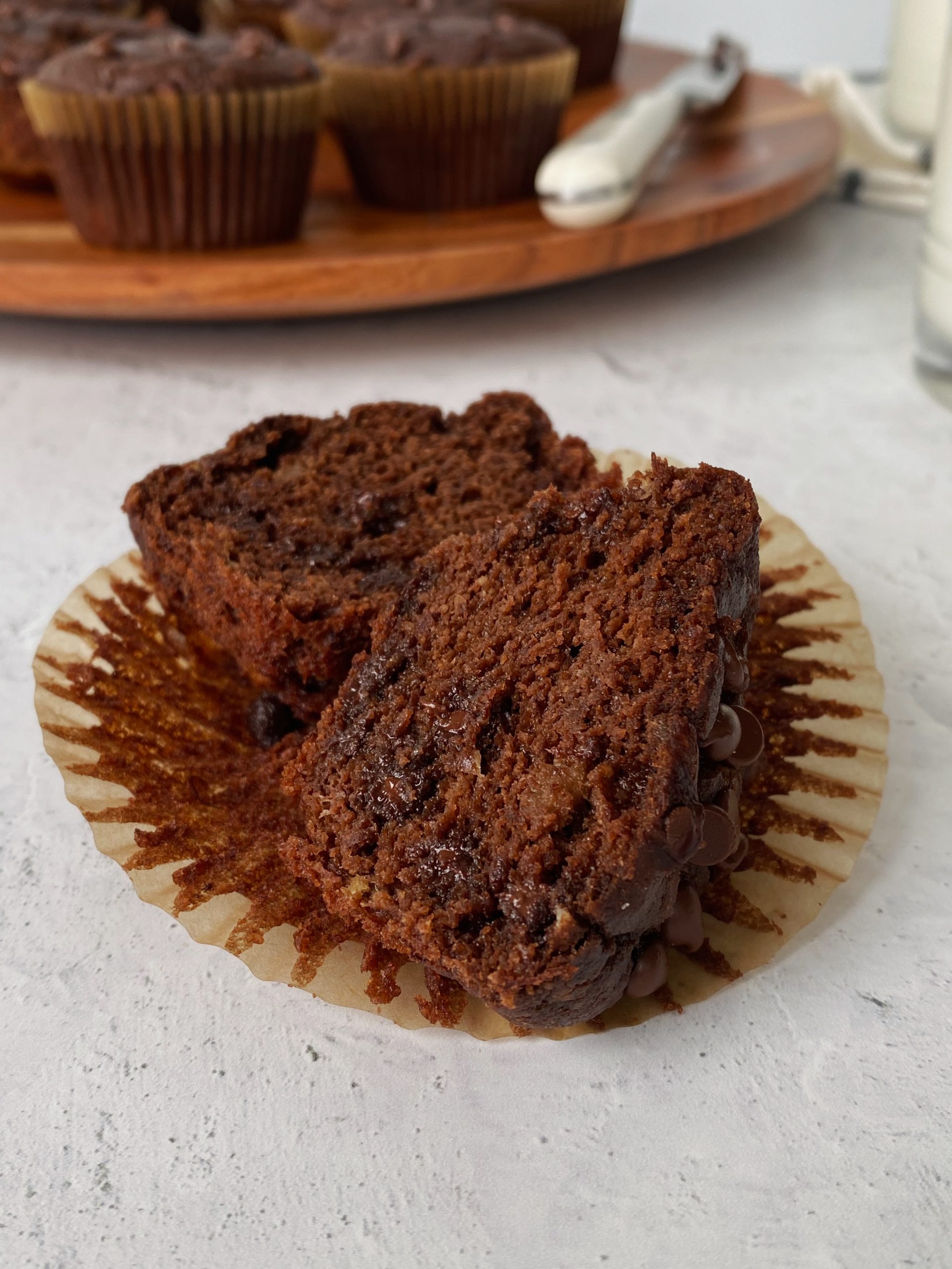 chocolate banana muffins
