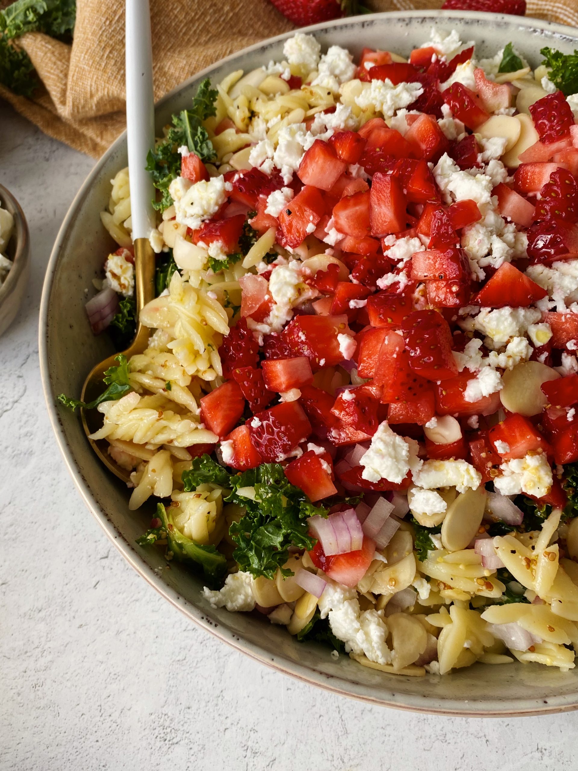 strawberry orzo salad
