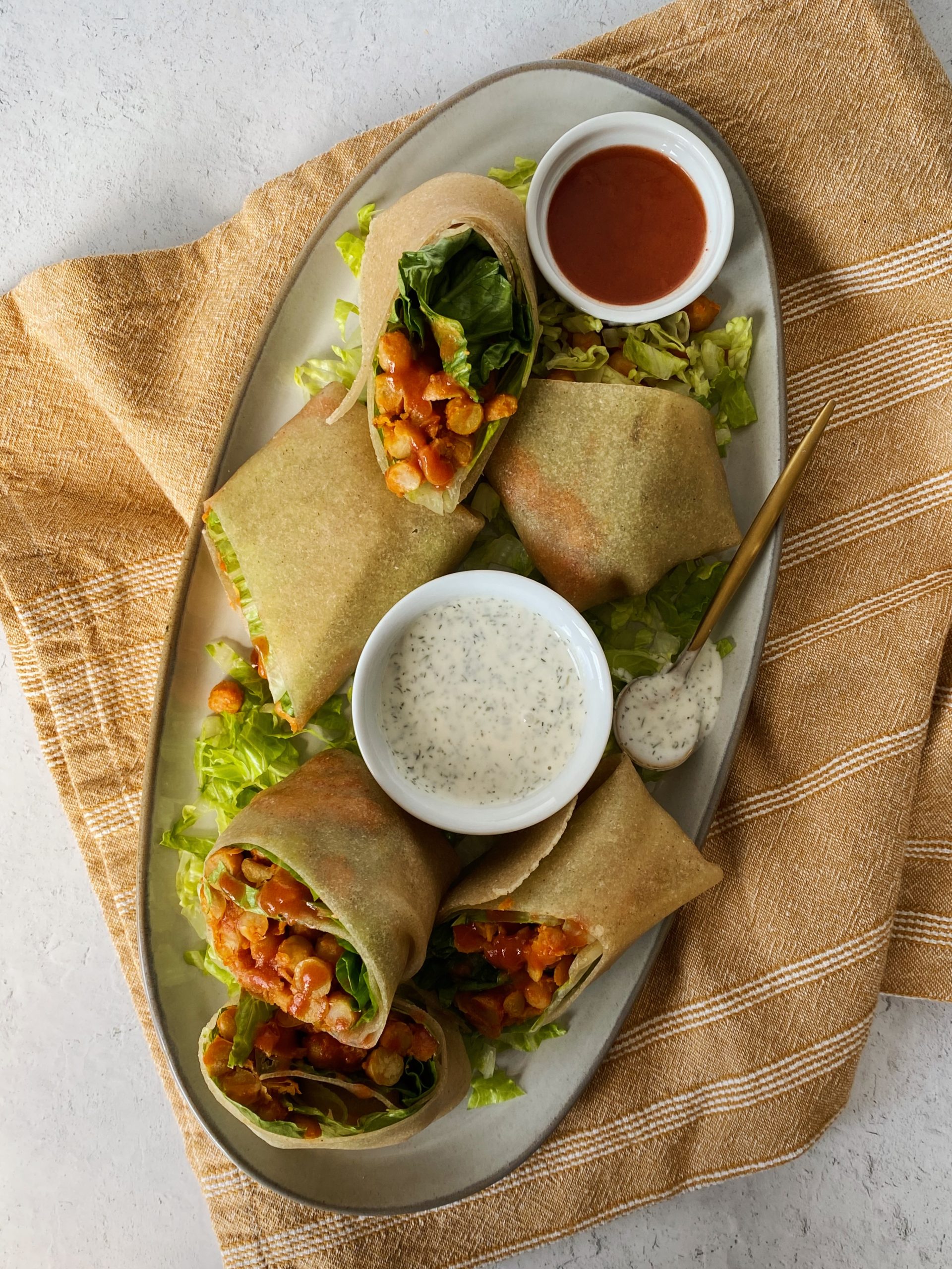 buffalo chickpea wraps