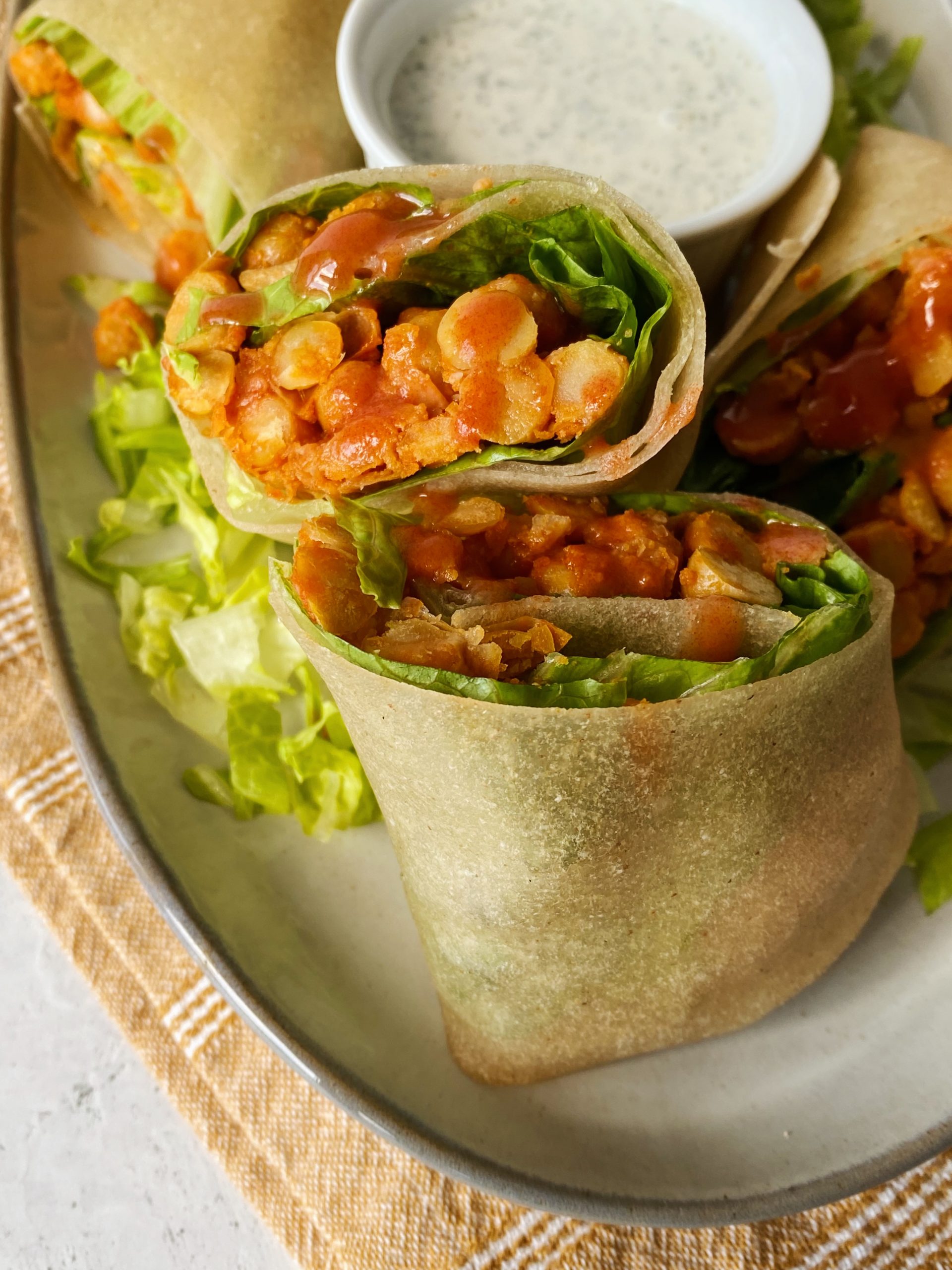 buffalo chickpea wraps