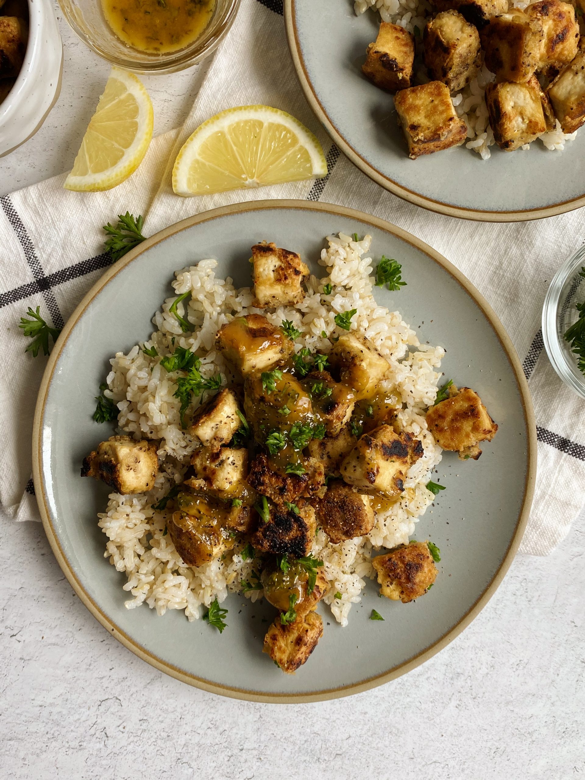 Crispy Lemon Pepper Tofu