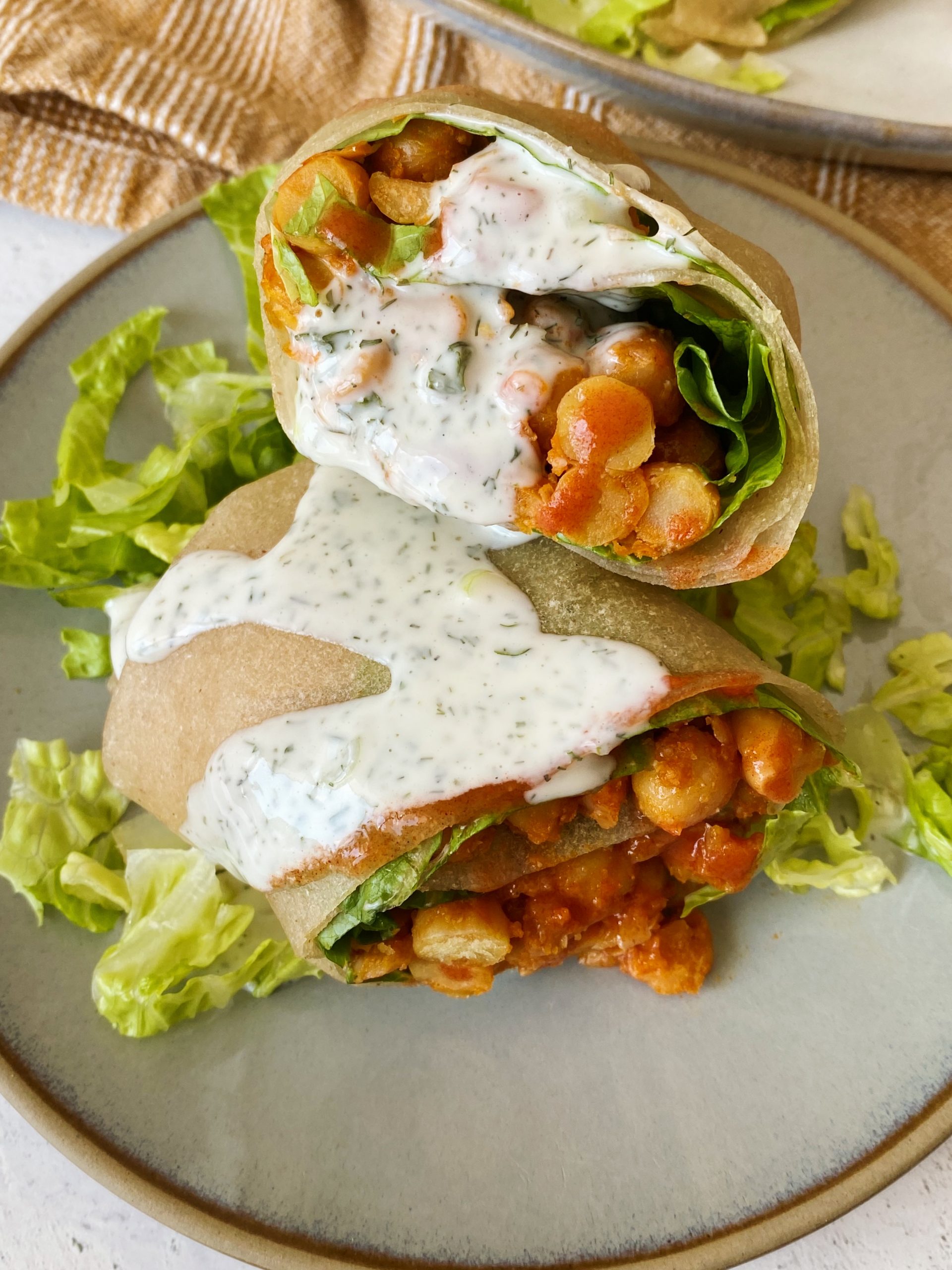 buffalo chickpea wraps