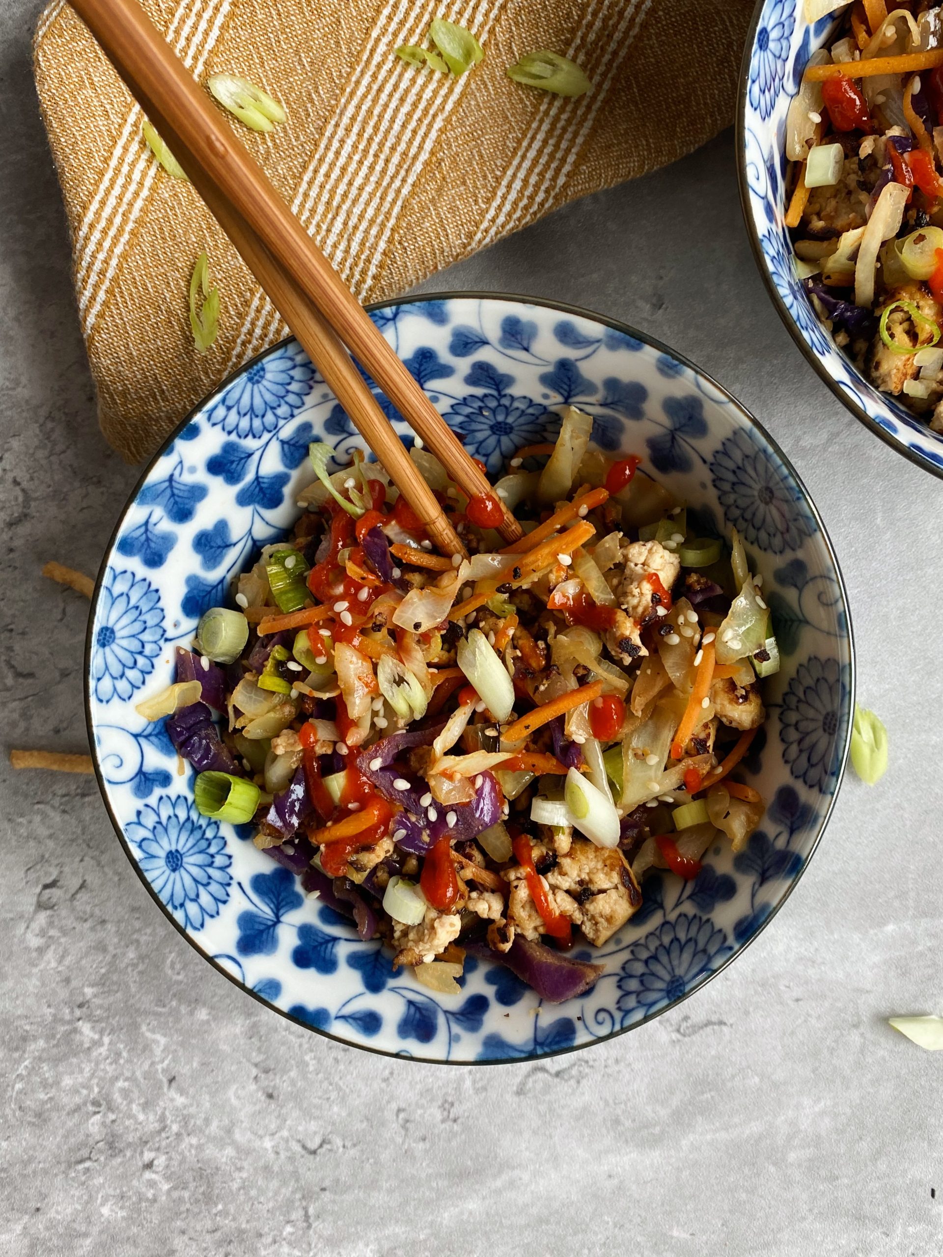 Marinated Tofu Salad Bowl with Ginger Tahini Dressing by nourishingfoods, Quick & Easy Recipe