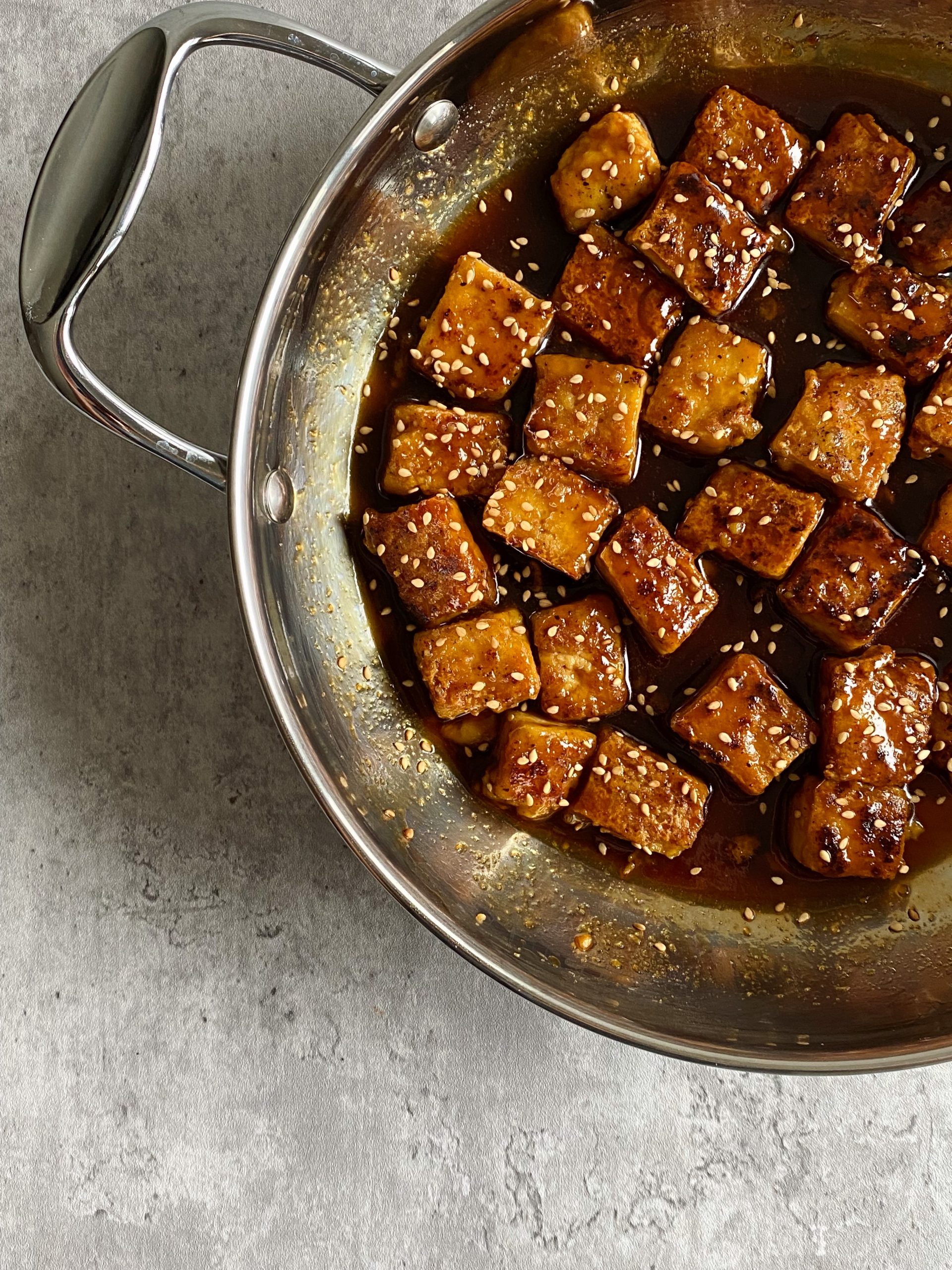 honey garlic tofu