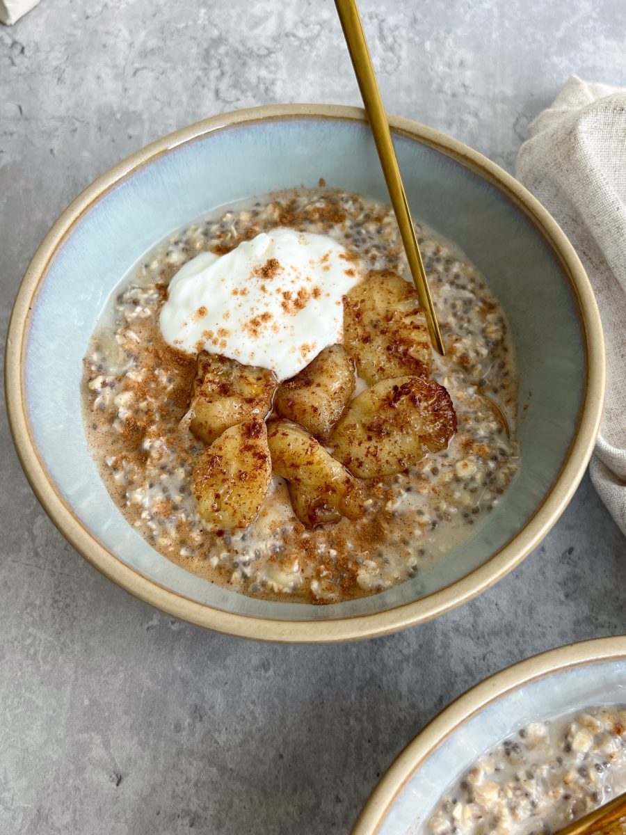 Double-Boiler Slow Cooker BananaNut Oats