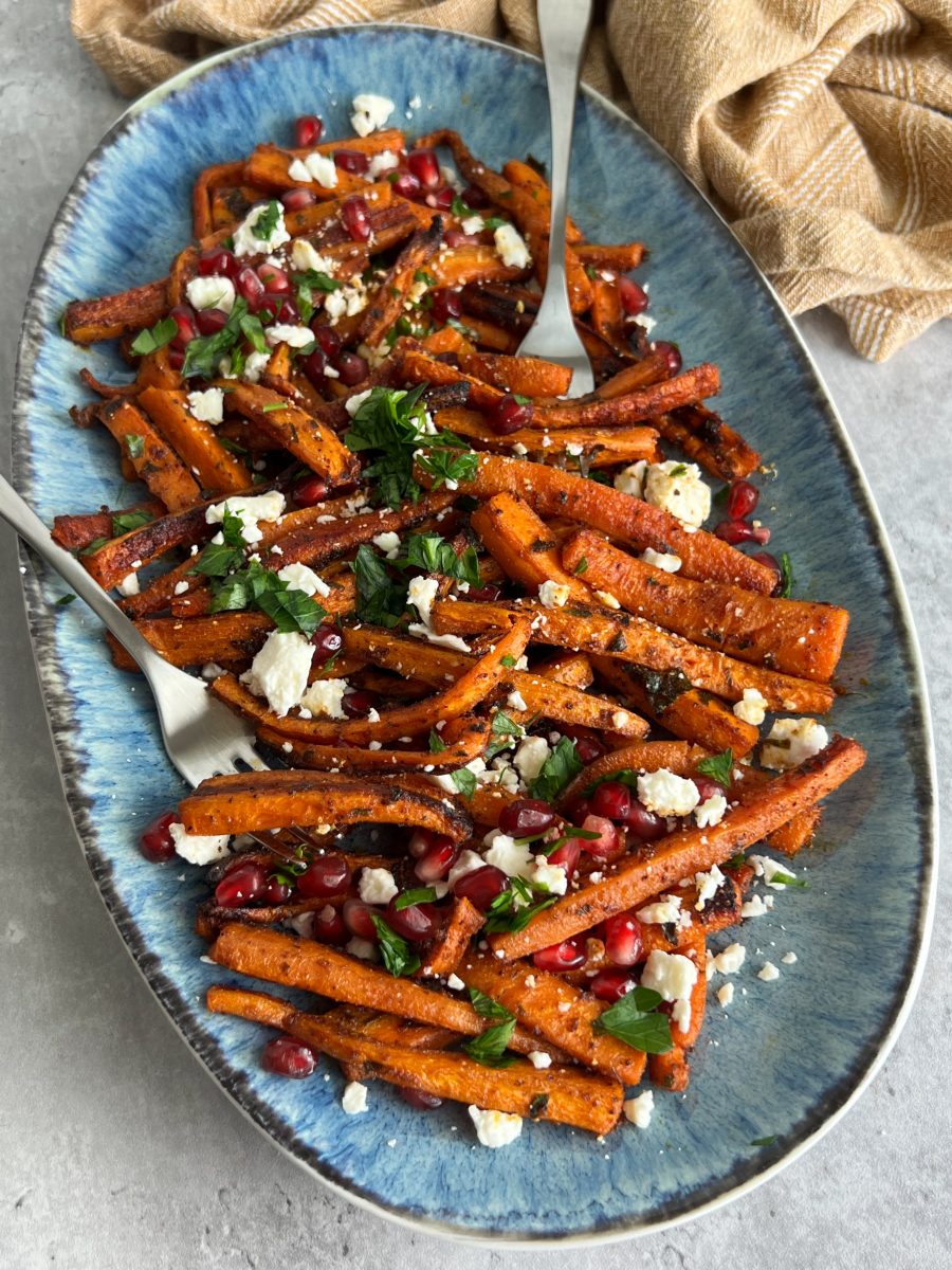 Paprika Roasted Carrot Fries - Something Nutritious