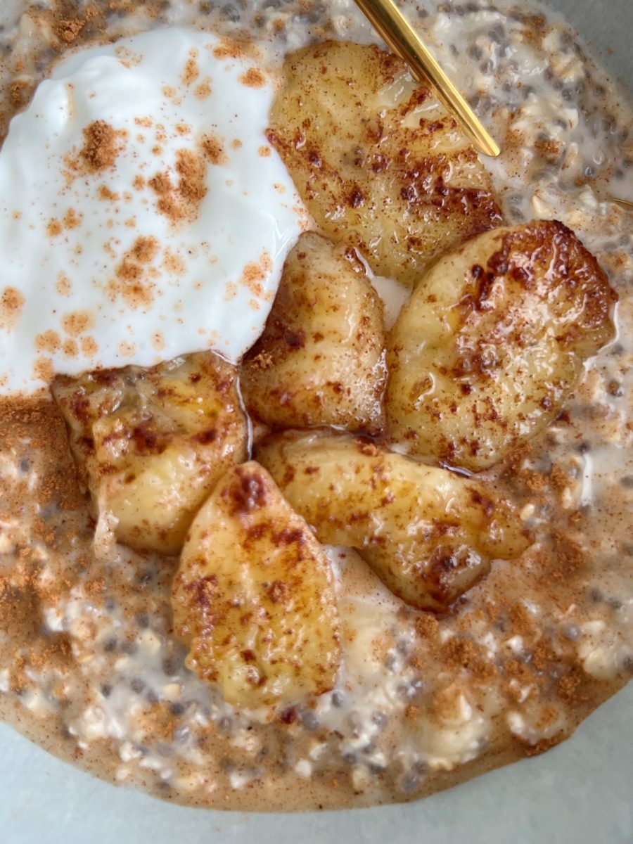 caramelized banana overnight oats