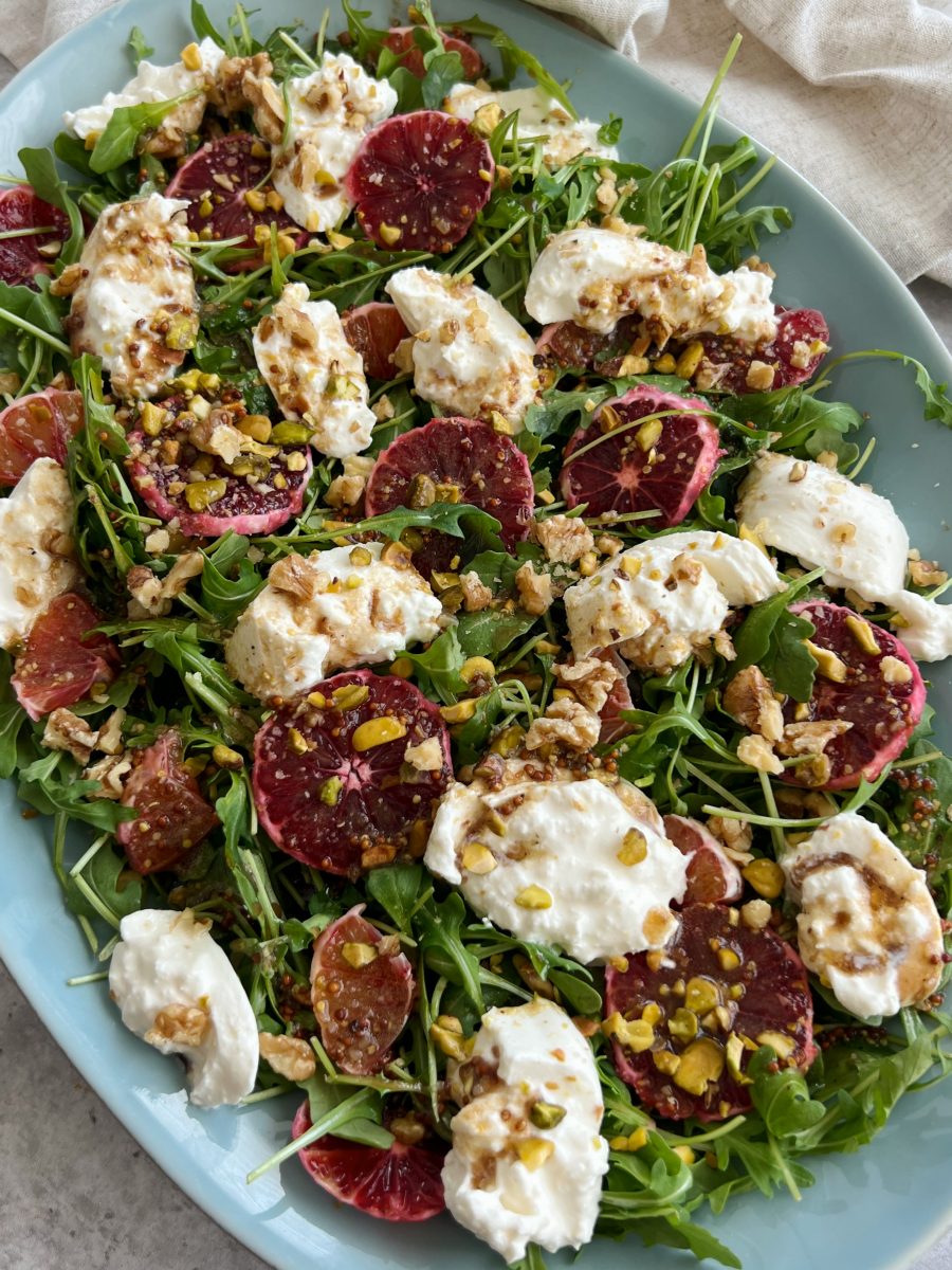 Double-Dressed Arugula & Burrata Salad