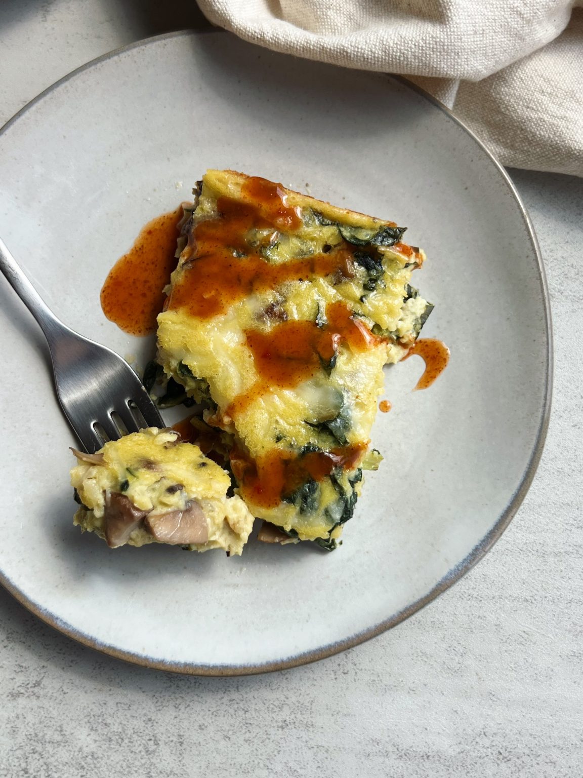 Kale and Mushroom Egg Bake Something Nutritious