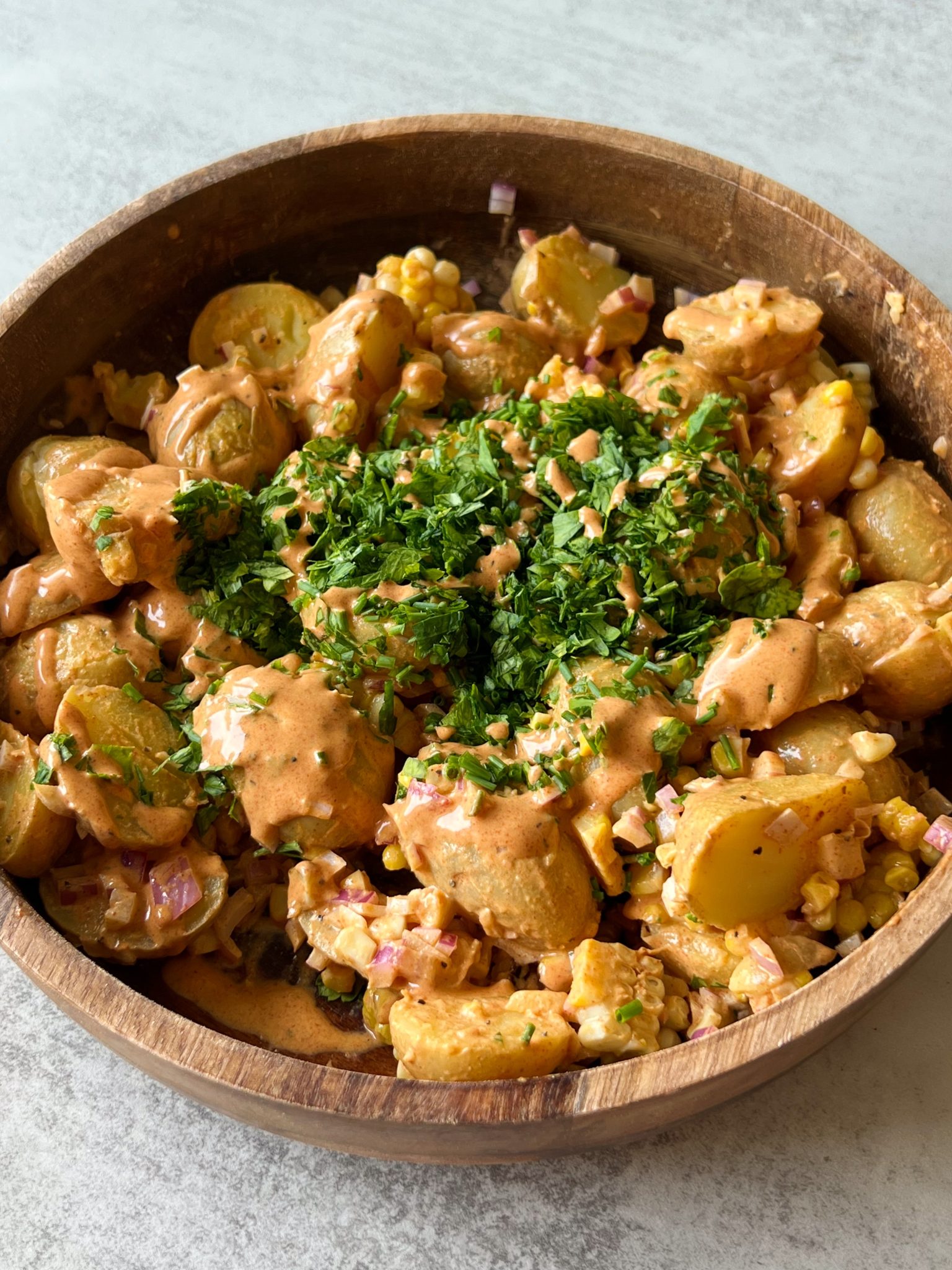 Potato Salad with Smoked Paprika Dressing - Something Nutritious