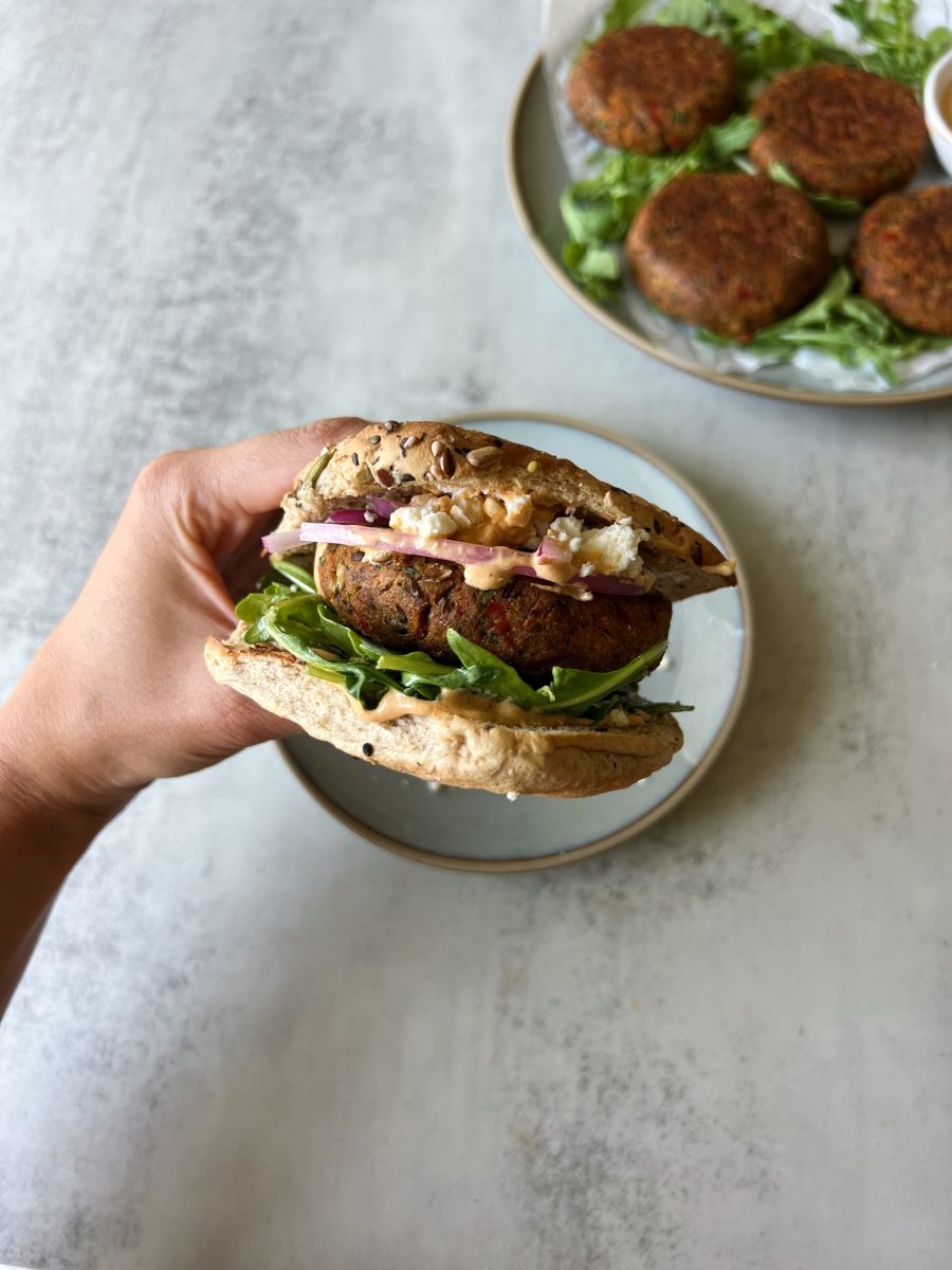 harissa lentil burgers
