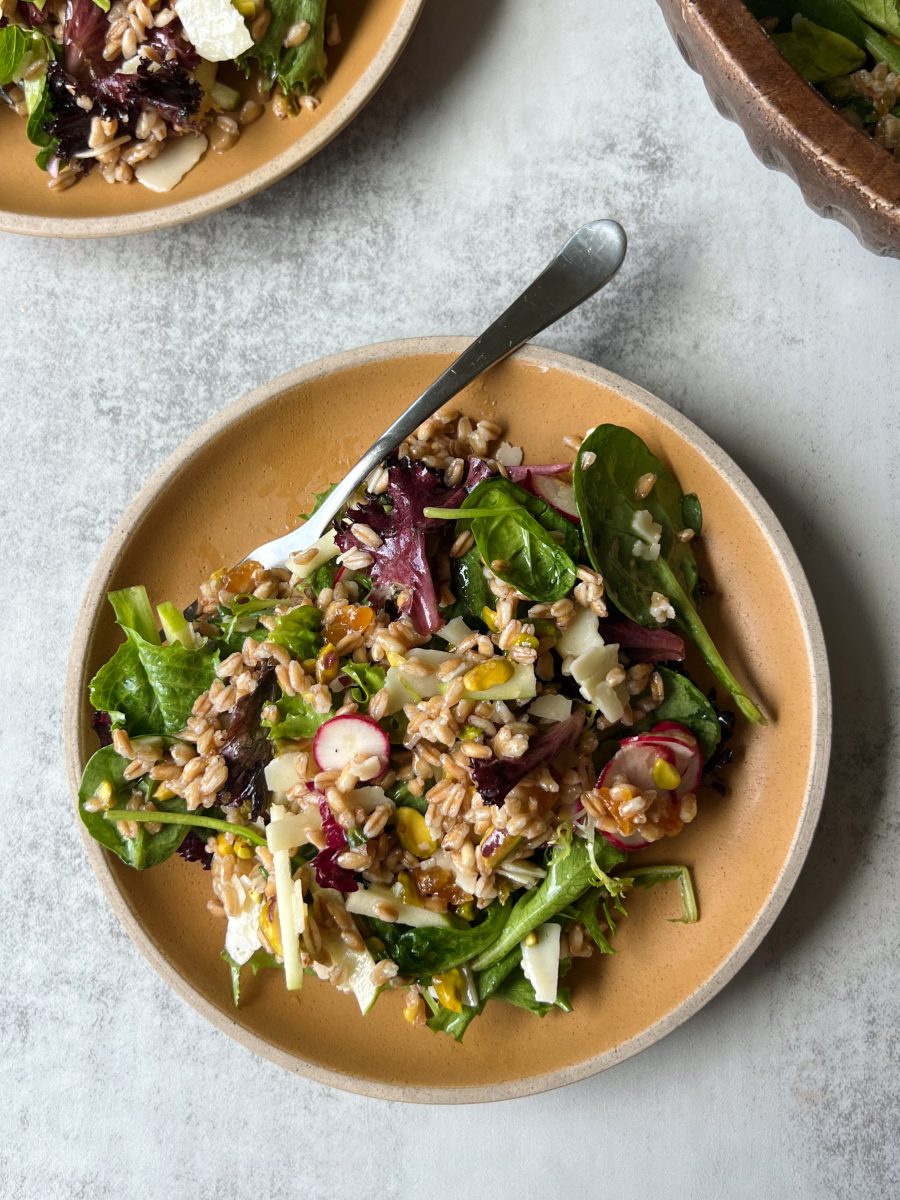 Farro Salad with Apricot Vinaigrette