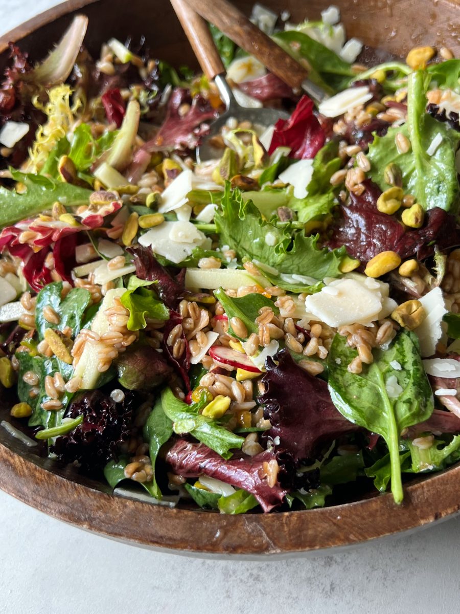 Farro Salad with Apricot Vinaigrette