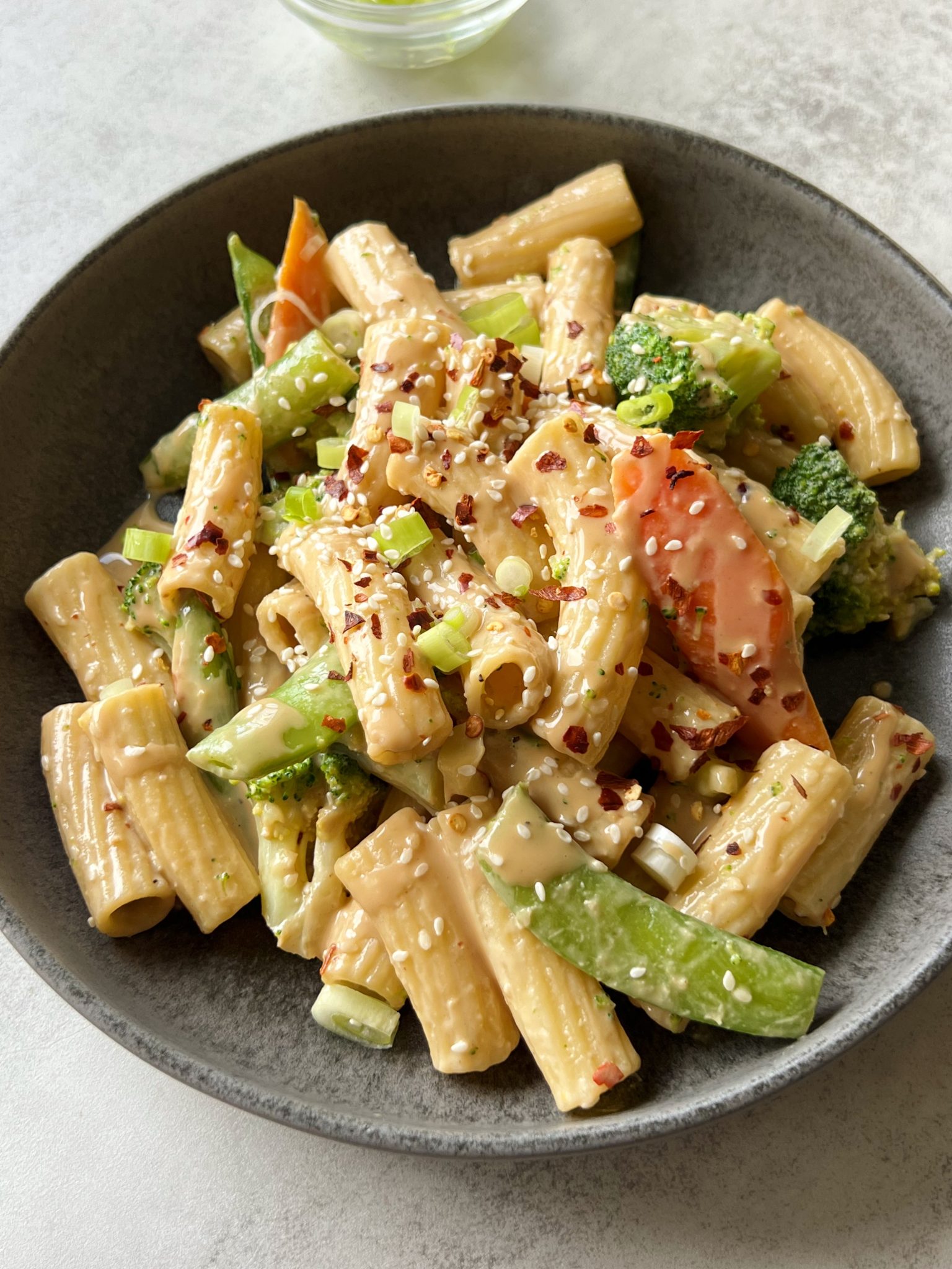 Tahini Pasta Stirfry Something Nutritious