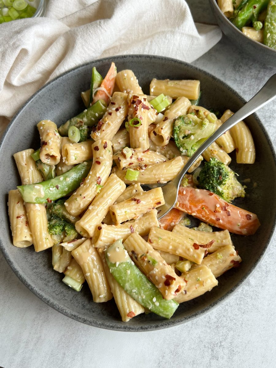 Tahini Pasta Stir-fry