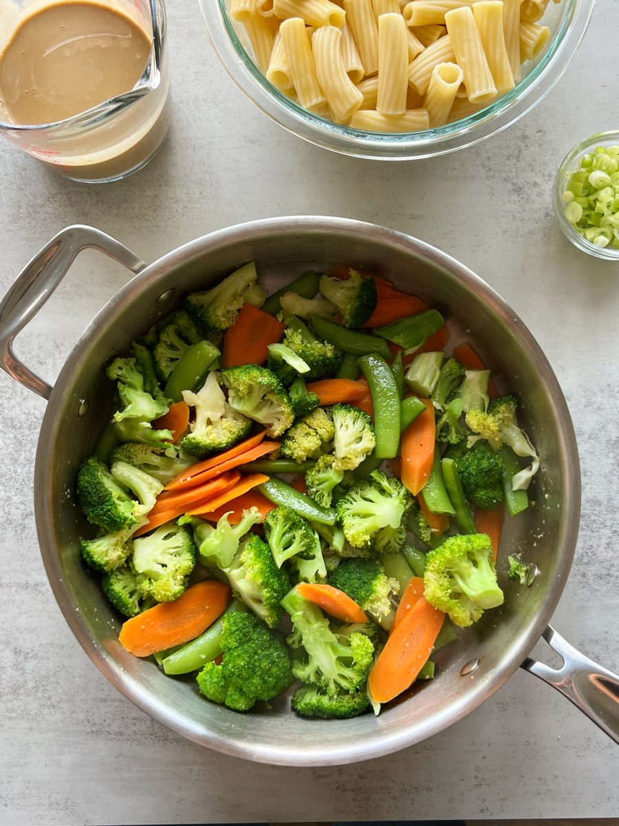 Tahini Pasta Stir-fry
