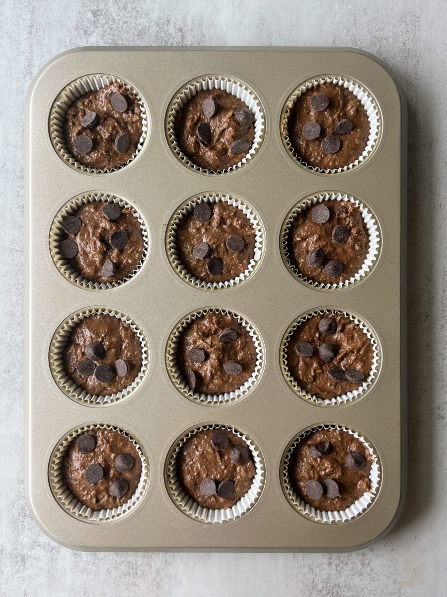 Double Chocolate Zucchini Muffins