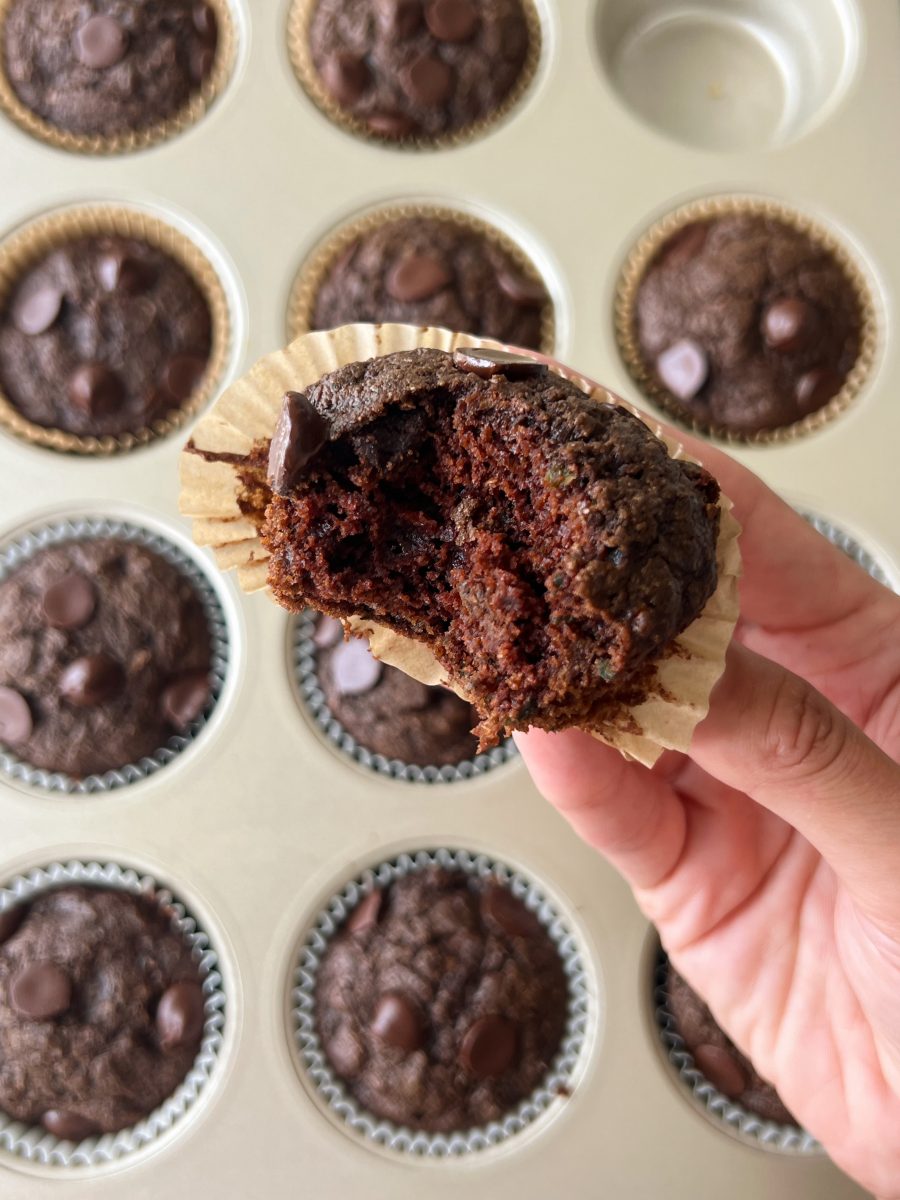 Double Chocolate Zucchini Muffins