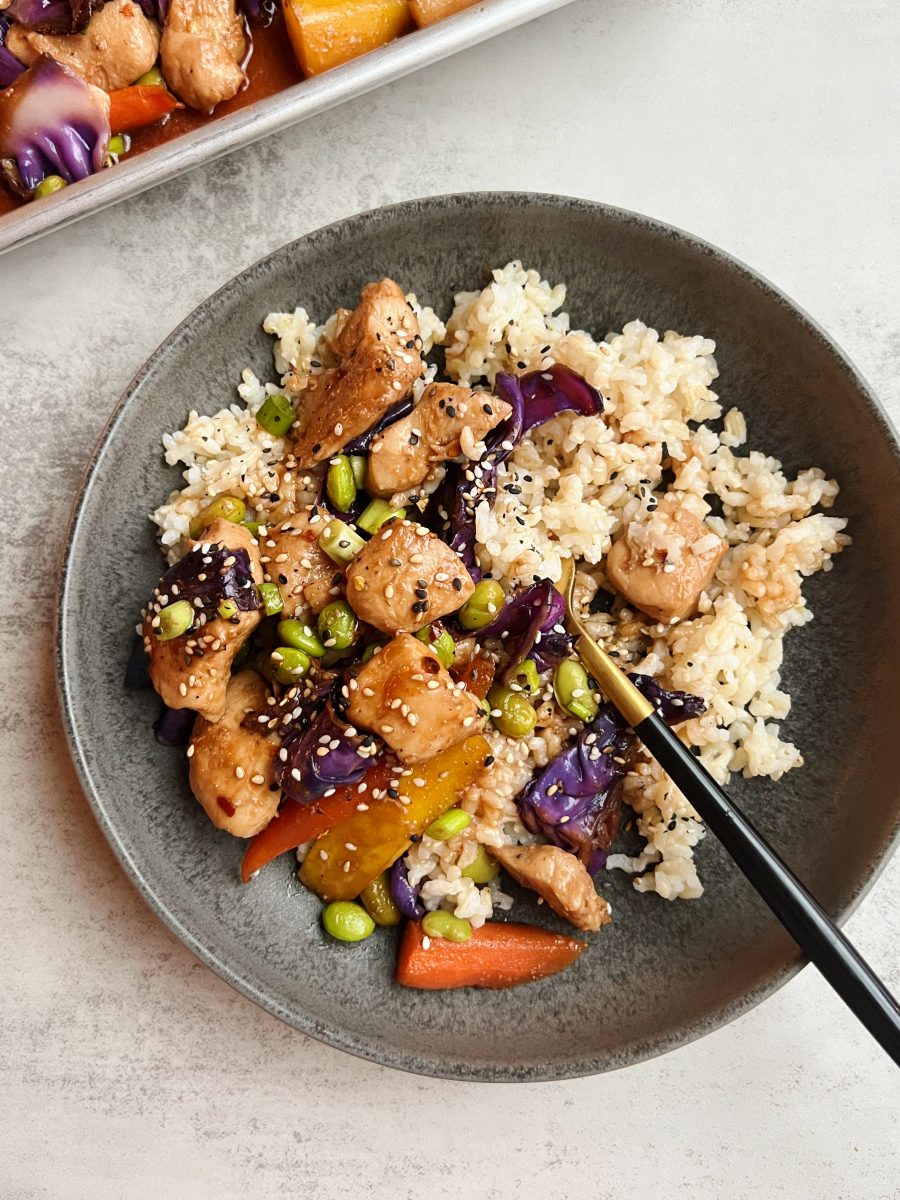 Sheet-pan Honey Sriracha Chicken