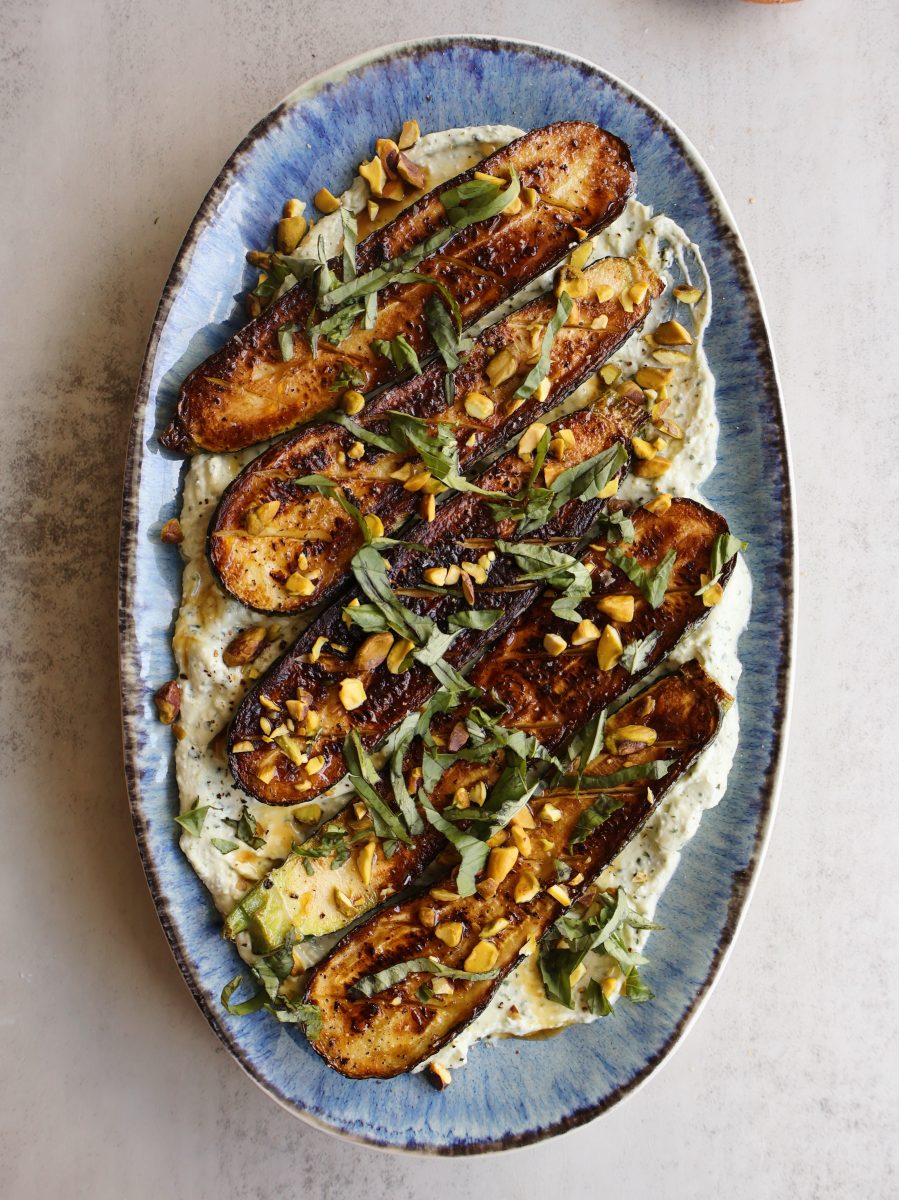 Basil Whipped Feta with Pan-seared Zucchini-image