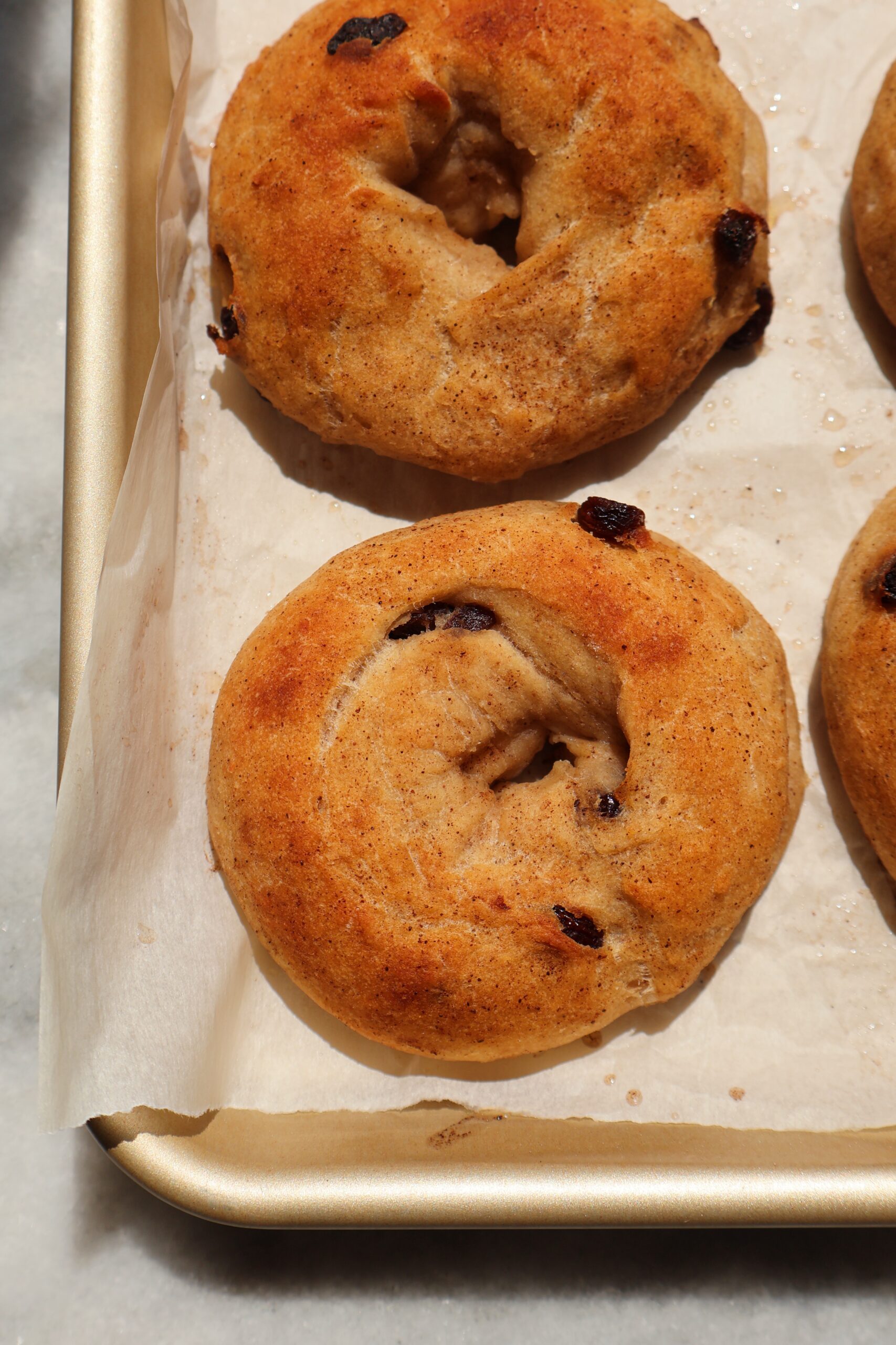 Cinnamon Raisin Yogurt Bagels