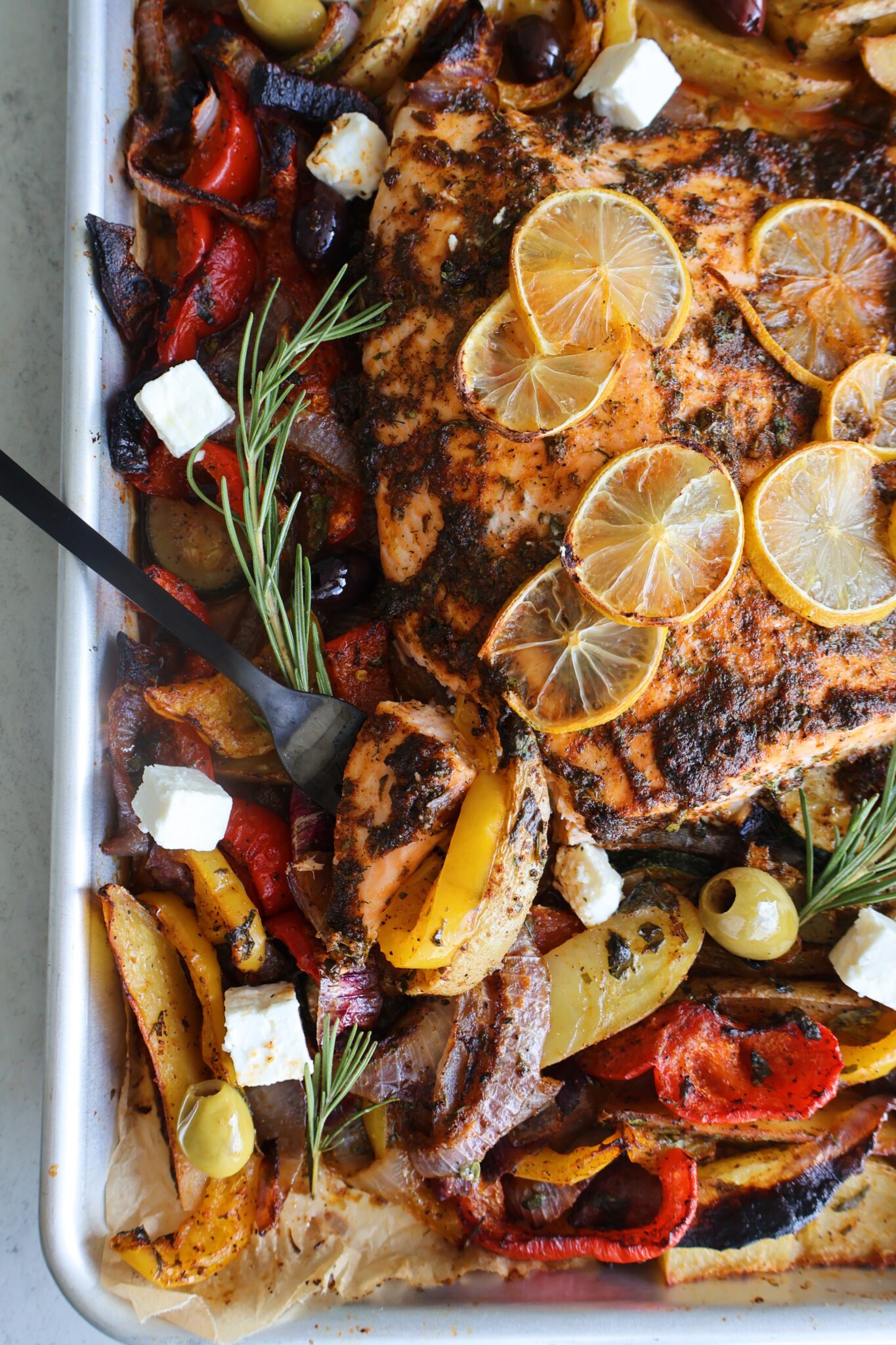Best Mediterranean Salmon Sheet Pan Dinner Best Mediterranean Salmon Sheet Pan Dinner