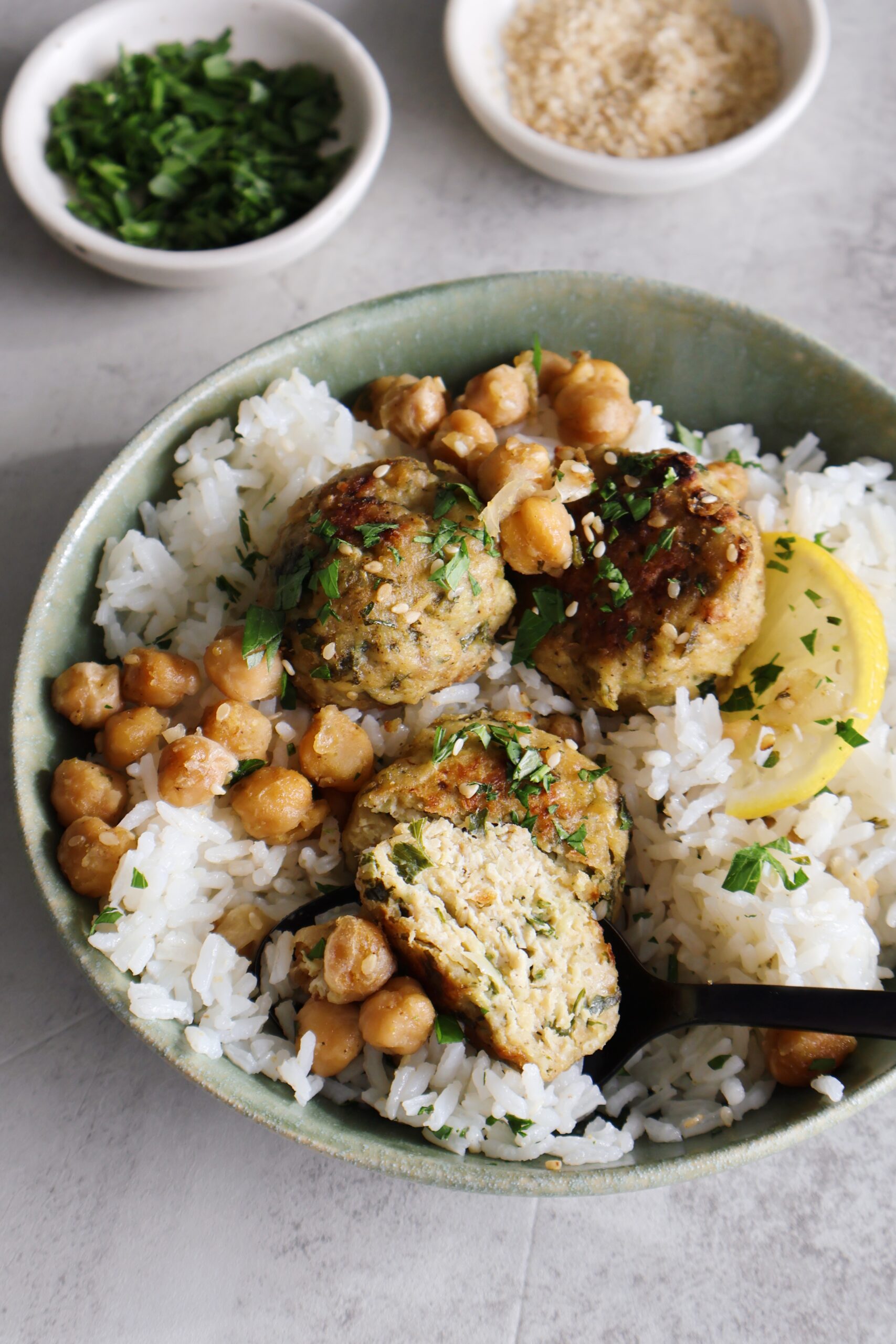 za'atar chicken meatballs