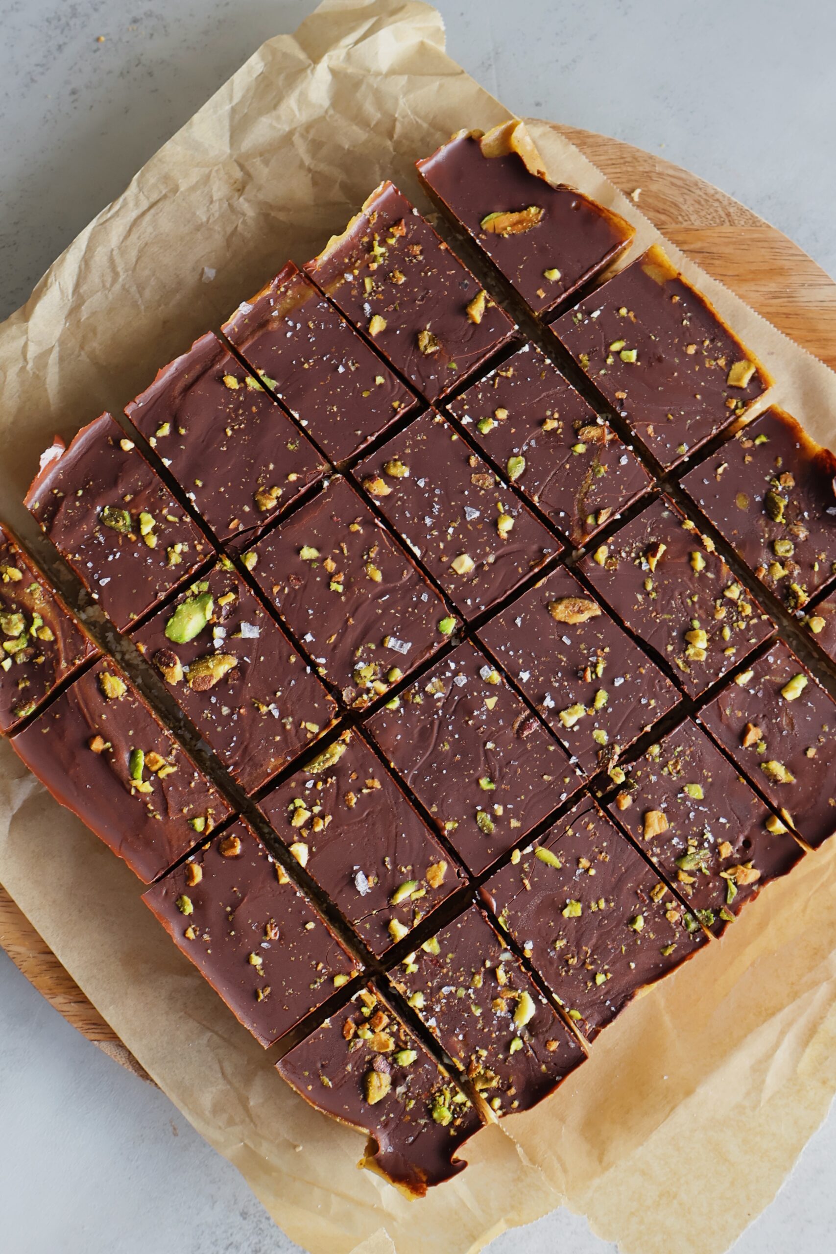 Pistachio Caramel Bars