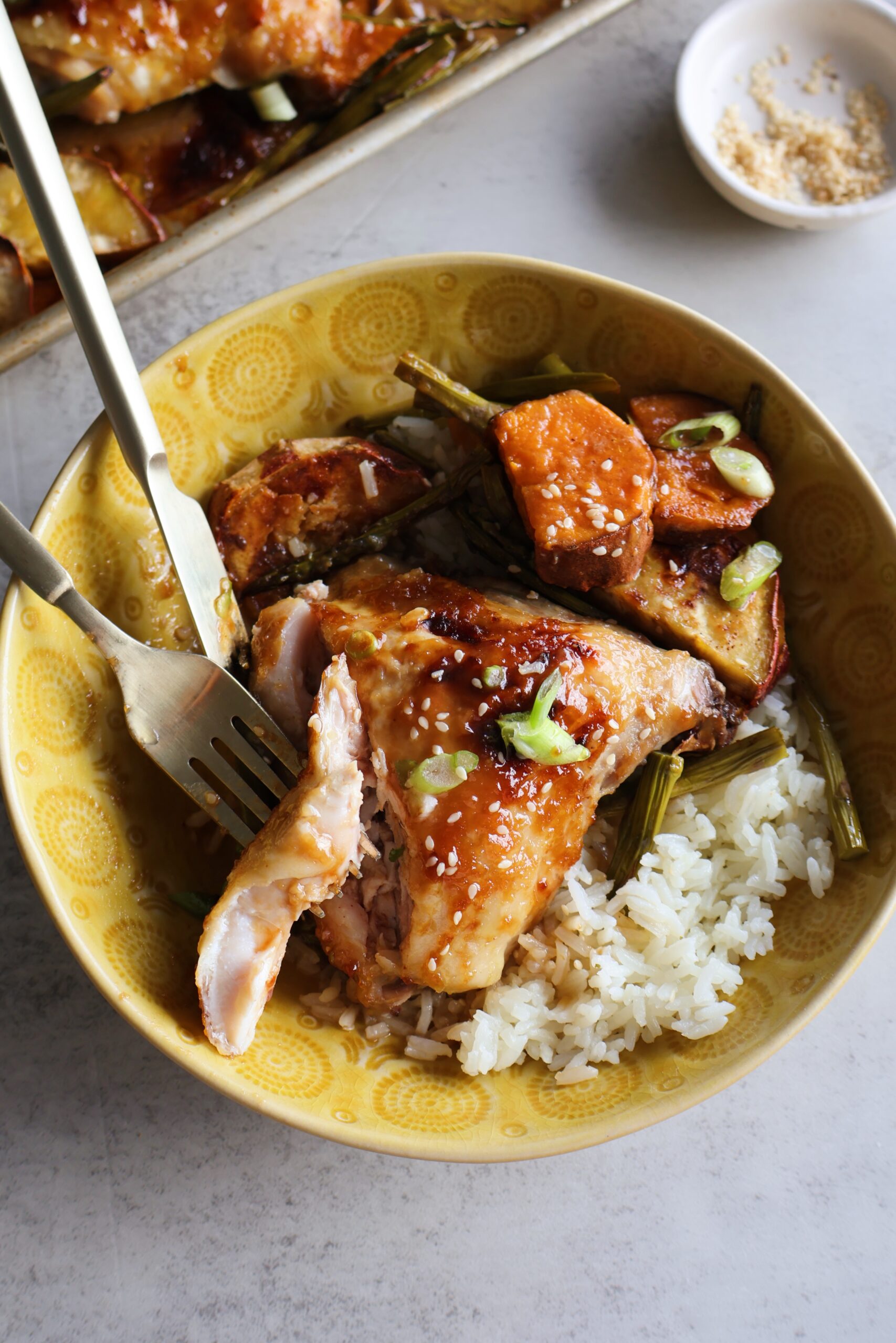 Sheet-pan Miso Chicken