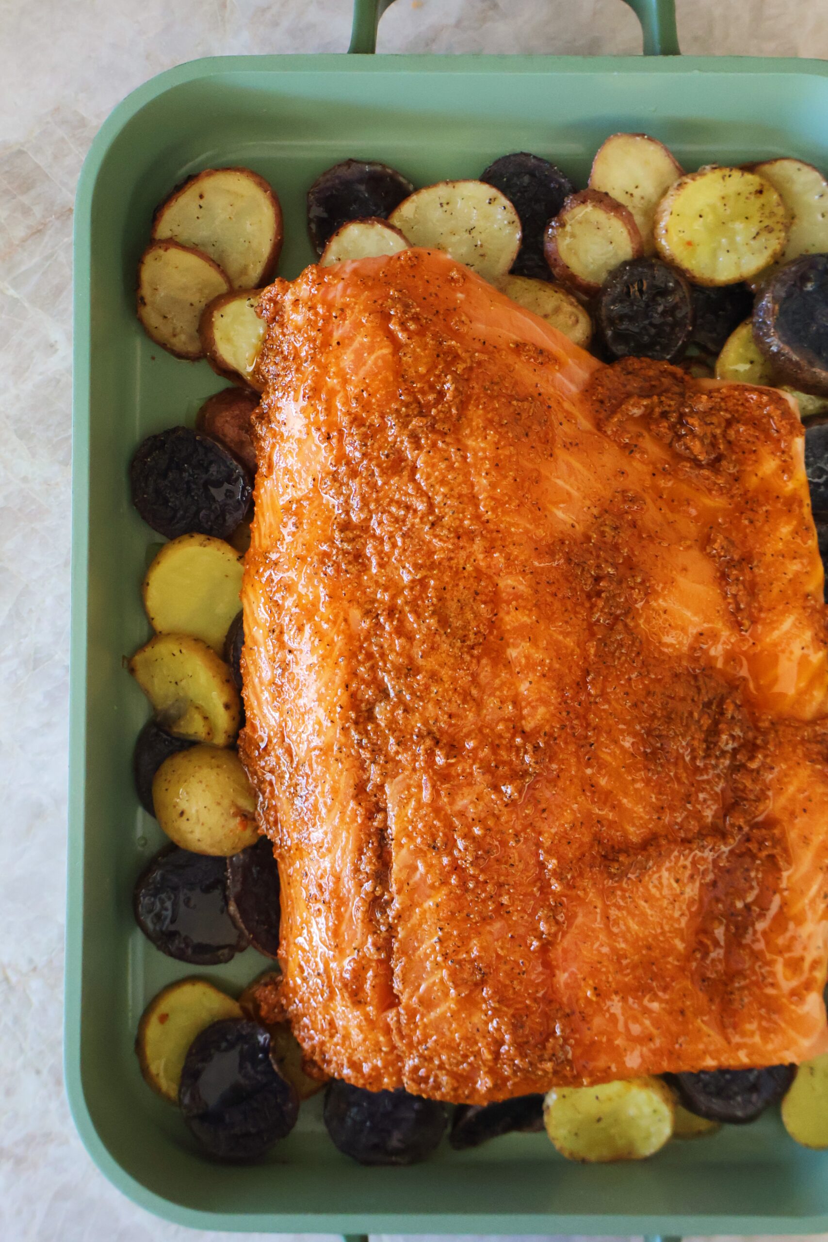 Baked Salmon and Potatoes