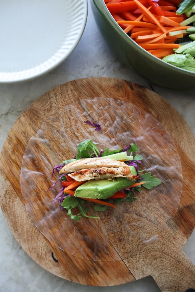 Chicken Avocado Summer Rolls