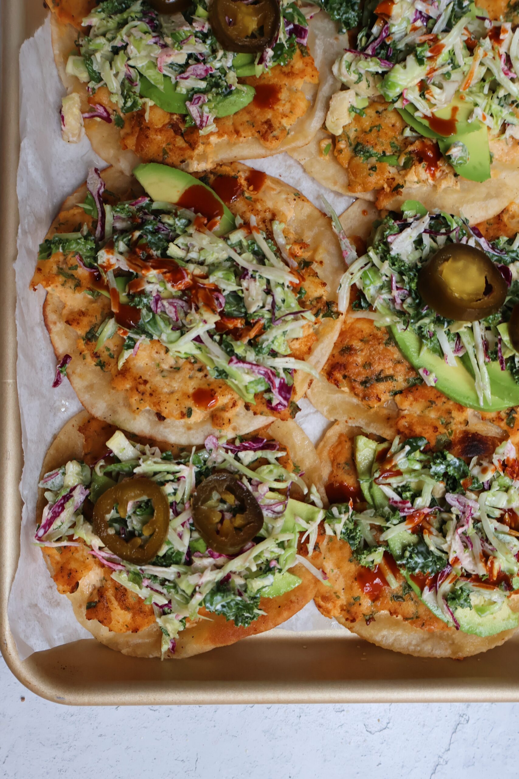 smashed fish tacos