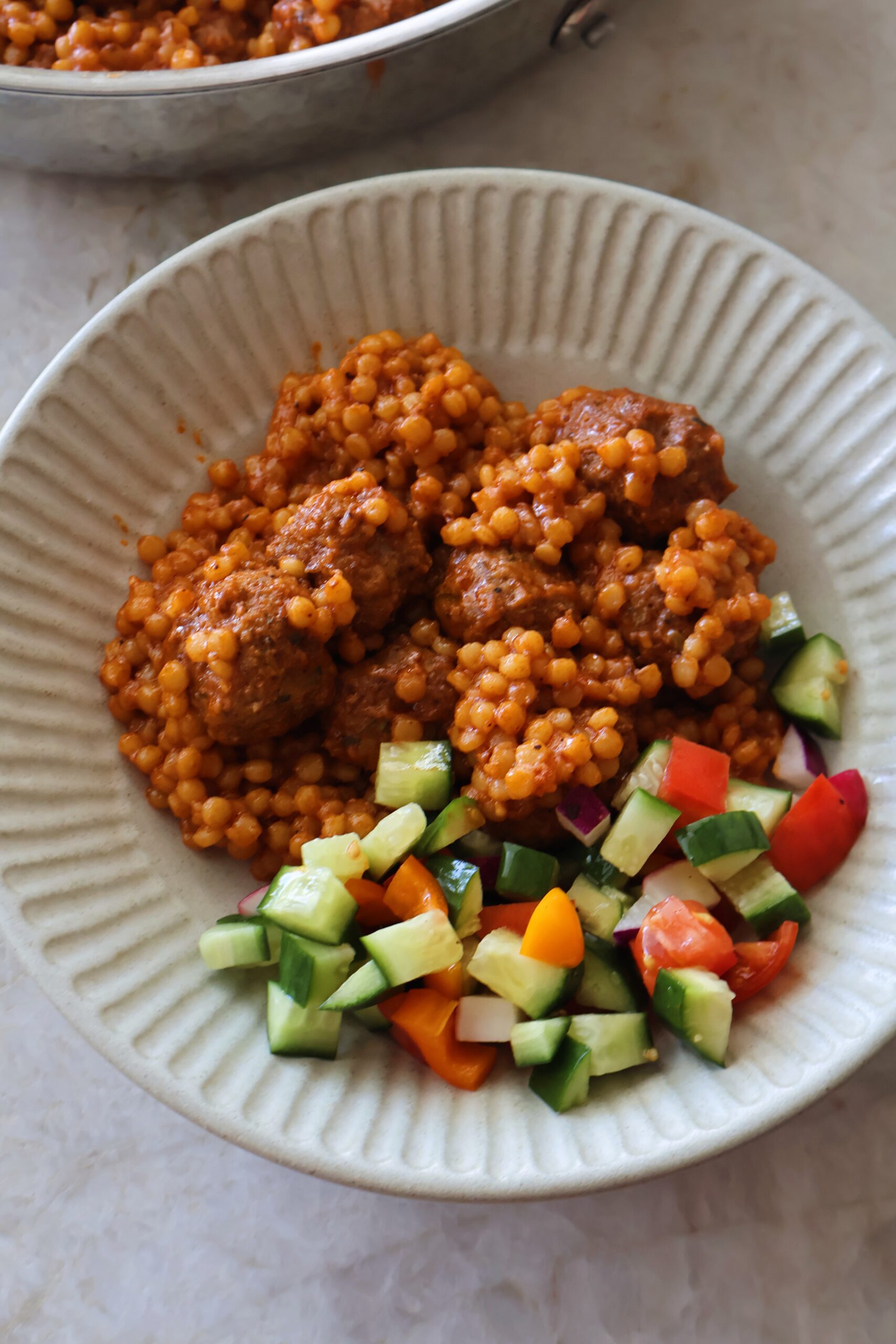 Mini Meatballs with Pearled Couscous