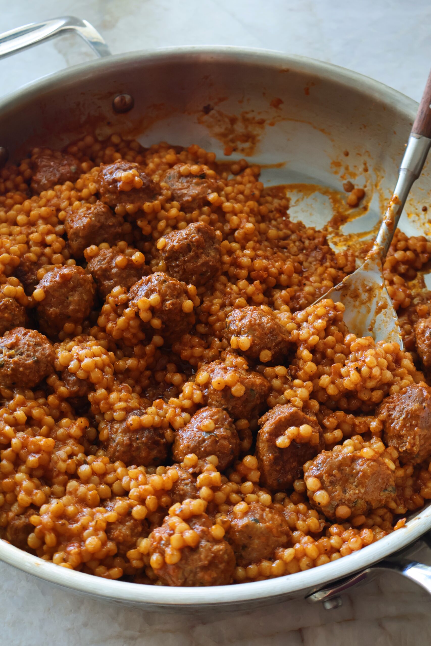 Mini Meatballs with Pearled Couscous