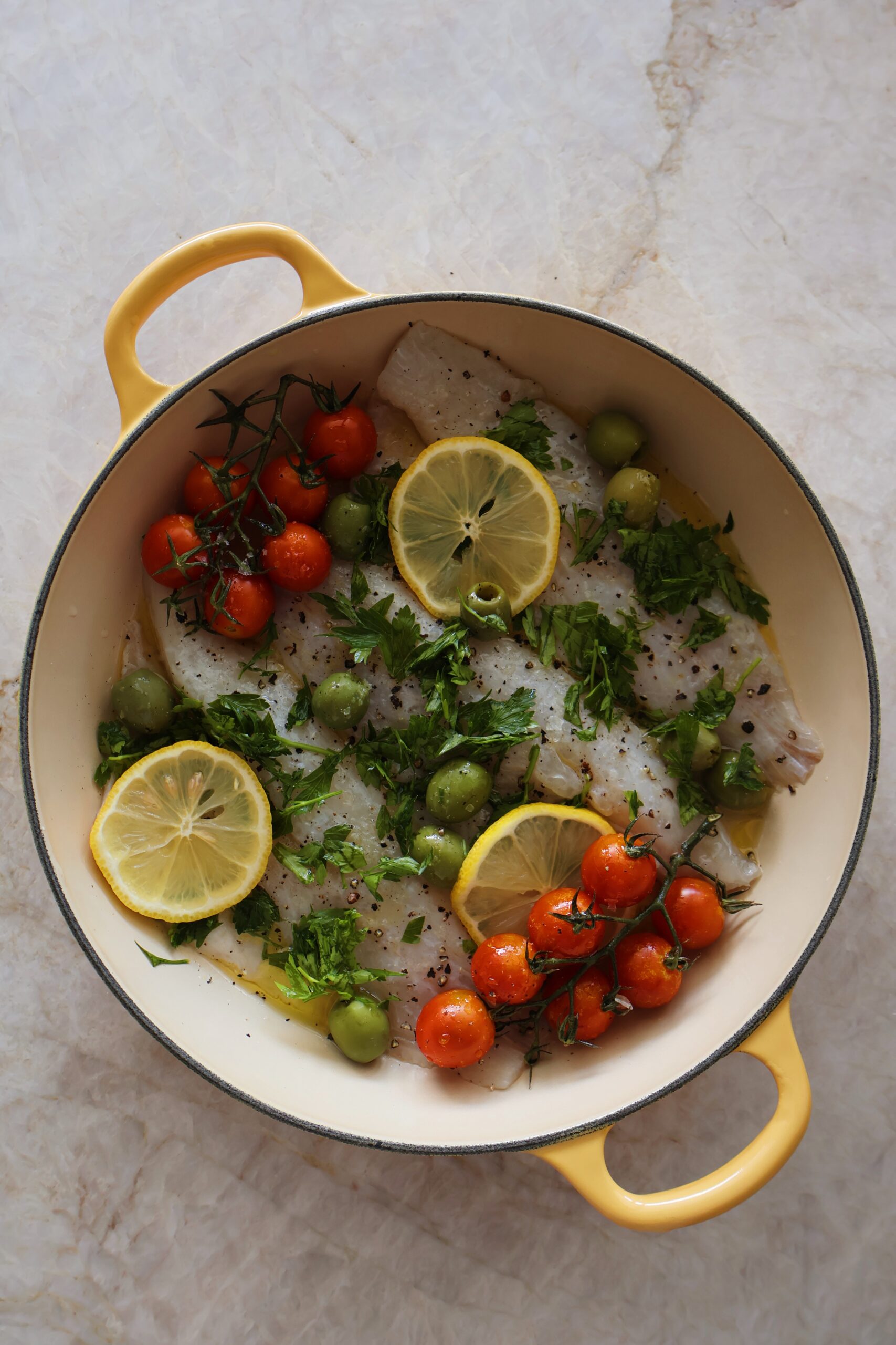 lemon branzino
