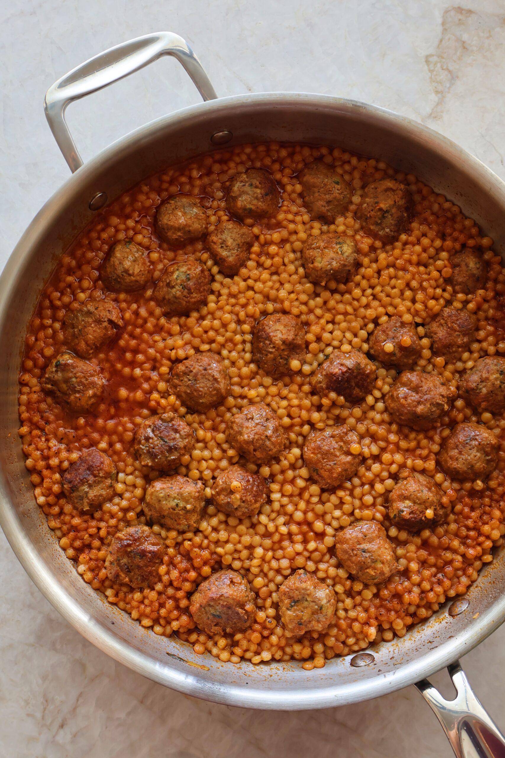 Mini Meatballs with Pearled Couscous