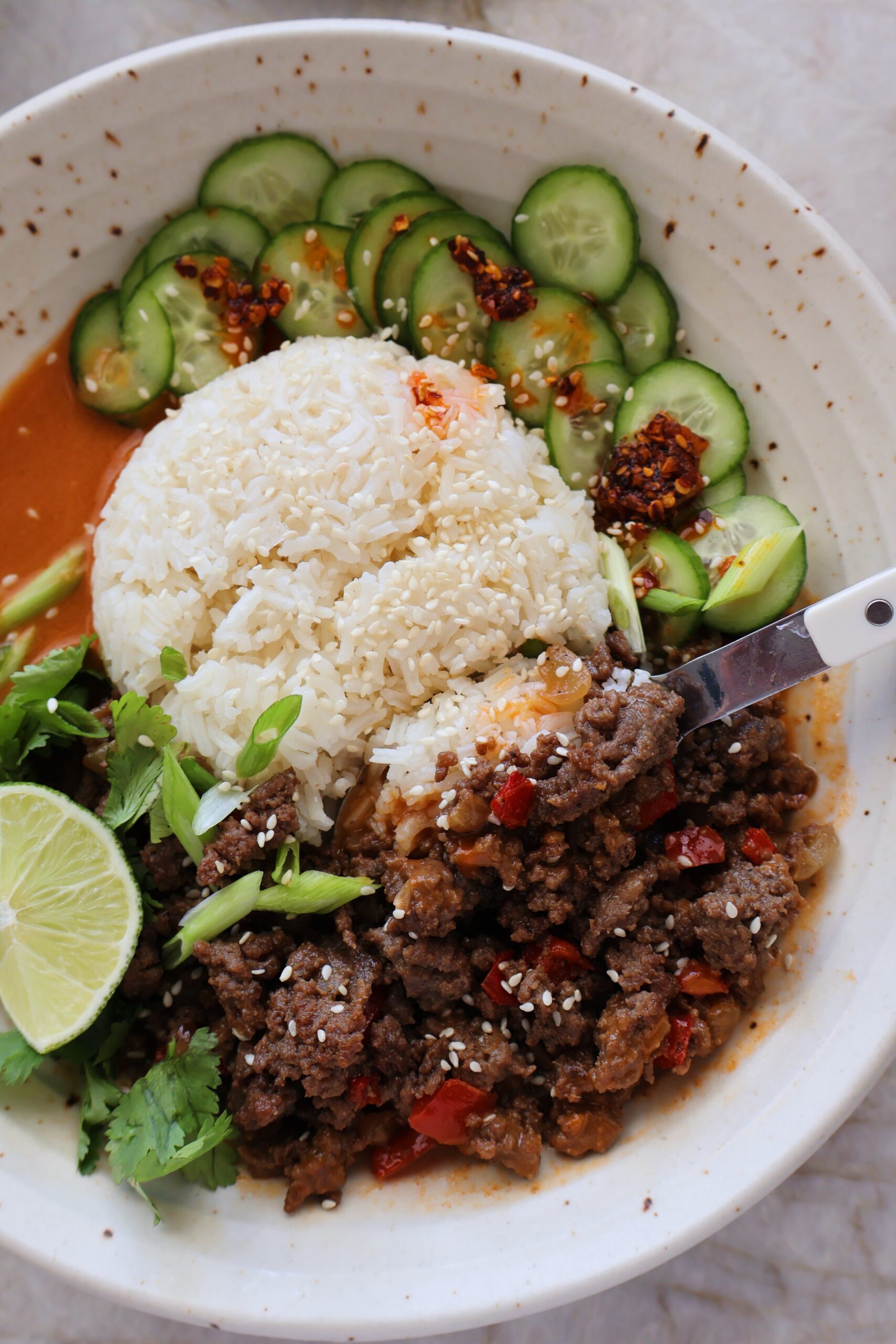 coconut curry beef bowls