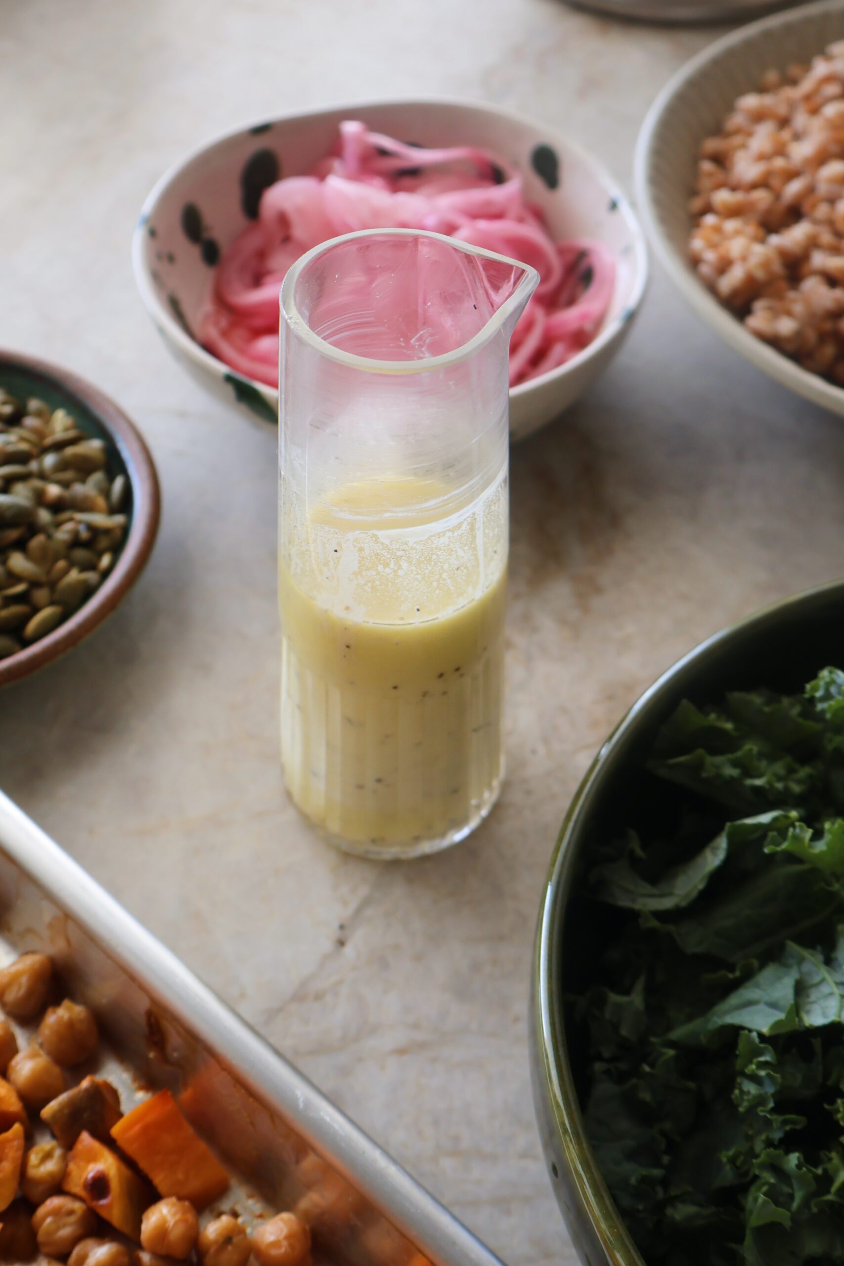kale farro bowls